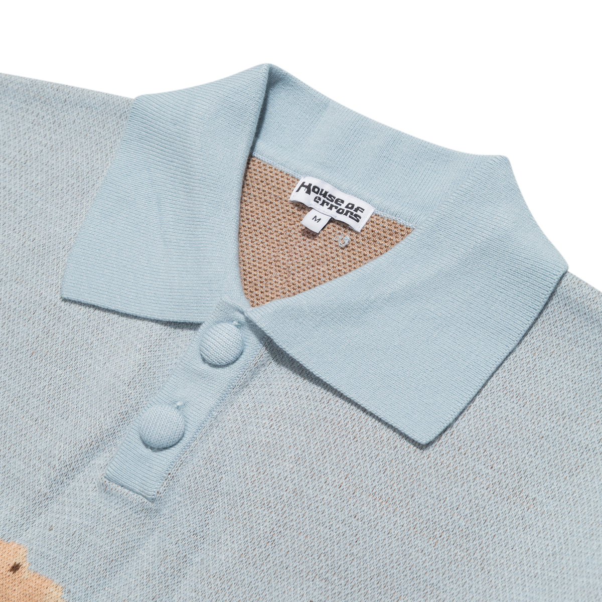 House of Errors The Apartments Knitted Polo Blue