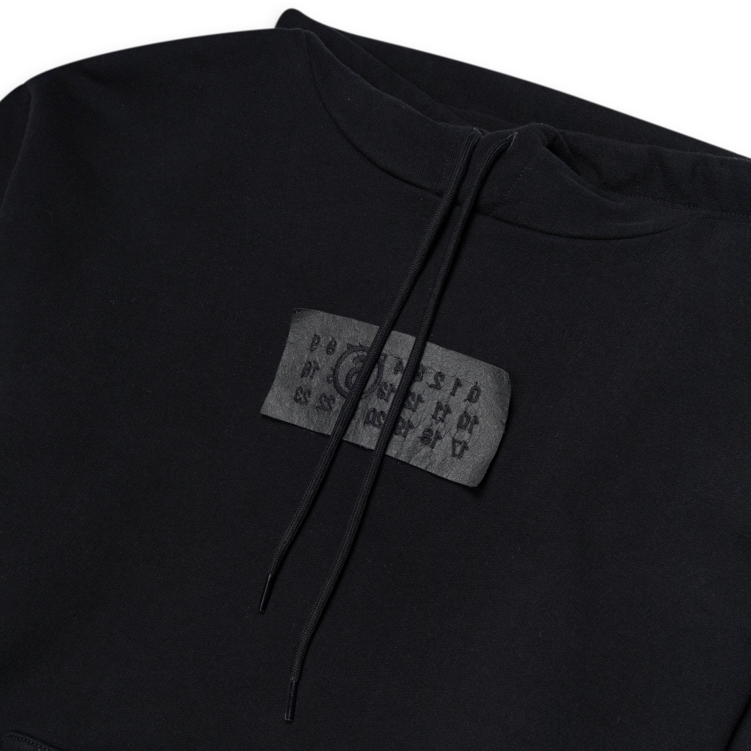 MM6 Maison Margiela Logo Tag Hoodie Black