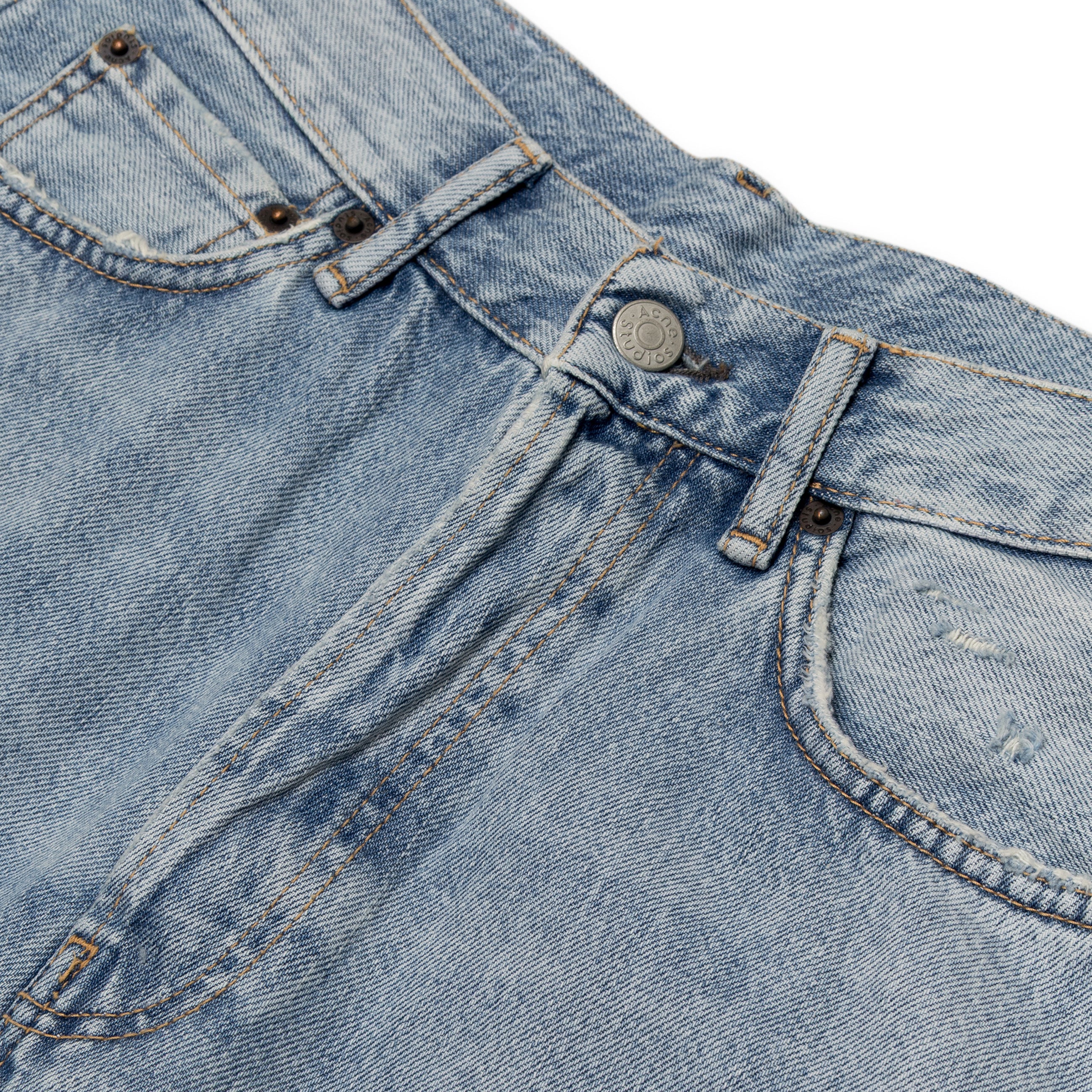 Acne Studios Distressed Denim Shorts Light Blue