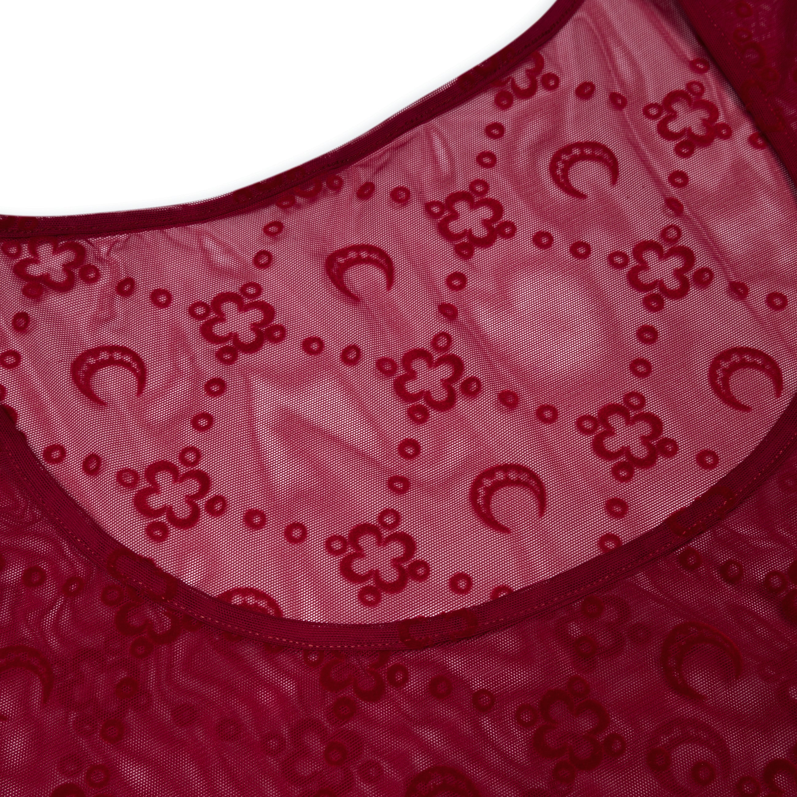 Marine Serre Moonogram Mesh Top Red