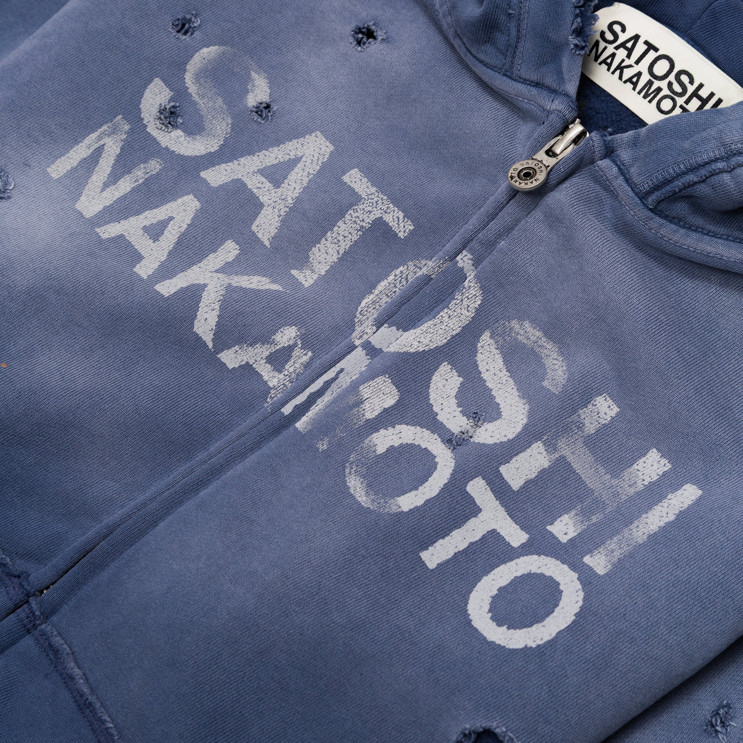 Satoshi Nakamoto Luke Fleece Hoodie Blue