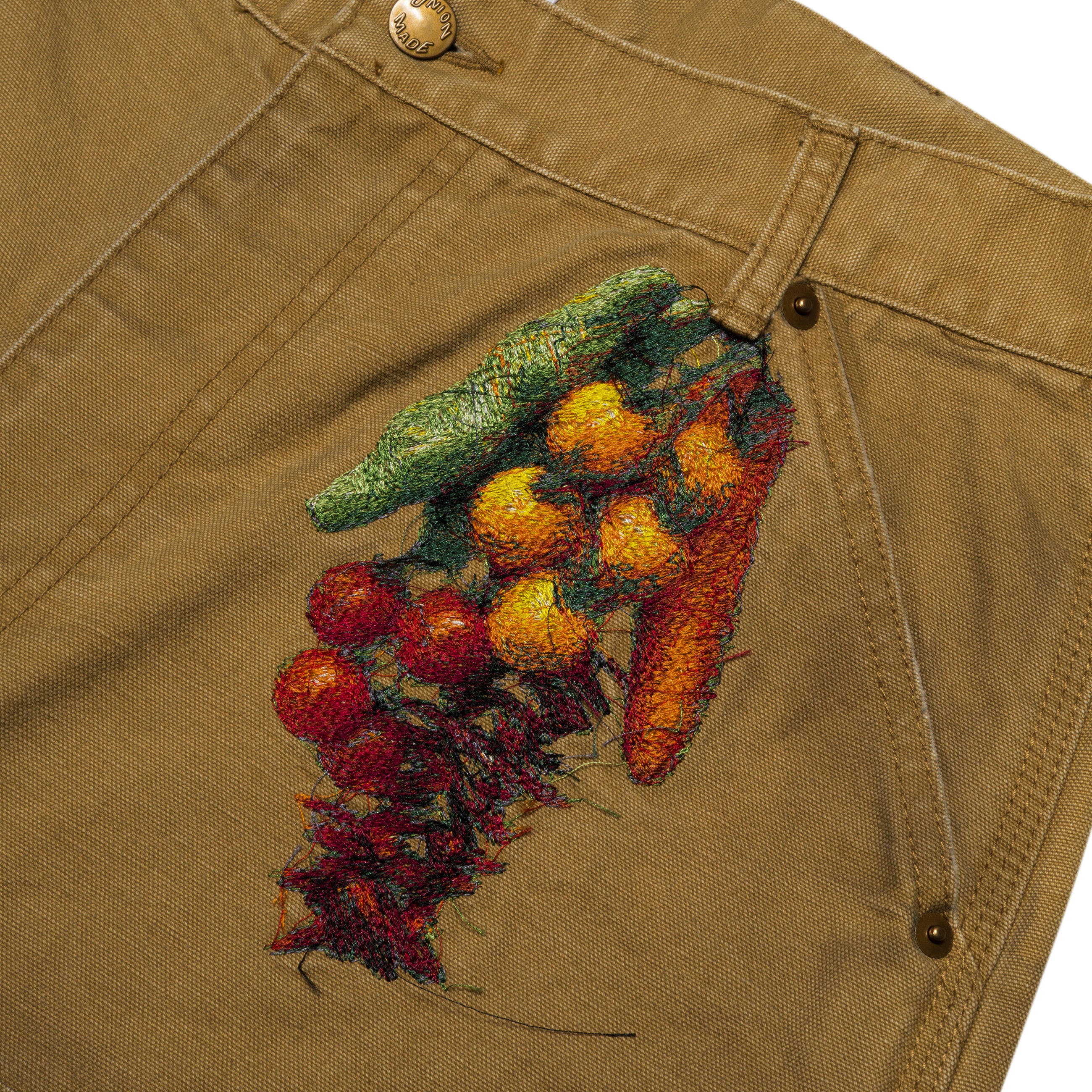 Doublet Vegetable Embroidery Shorts Beige