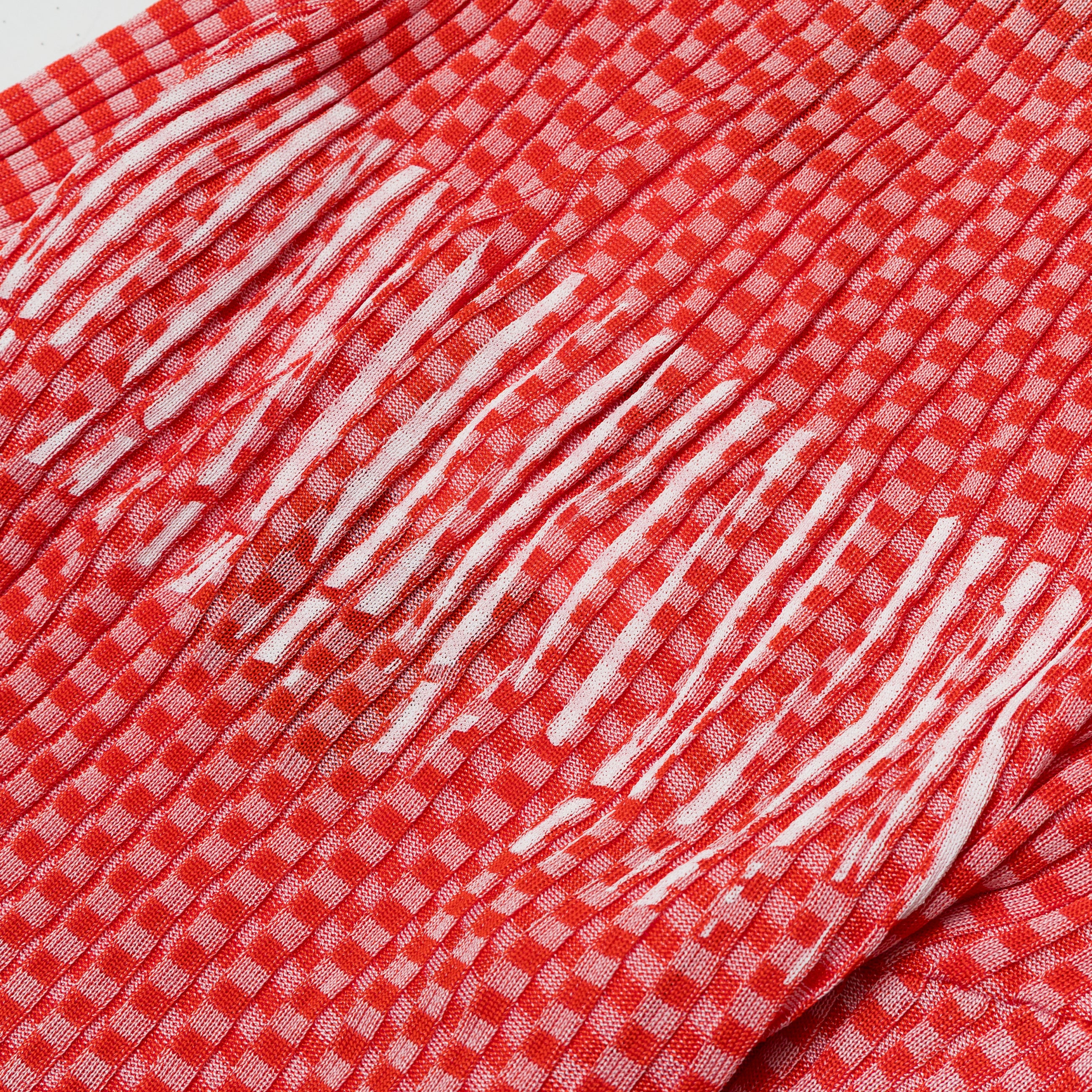Jean Paul Gaultier Gingham Illusion Asymmetric Collar Sweater Multicolor