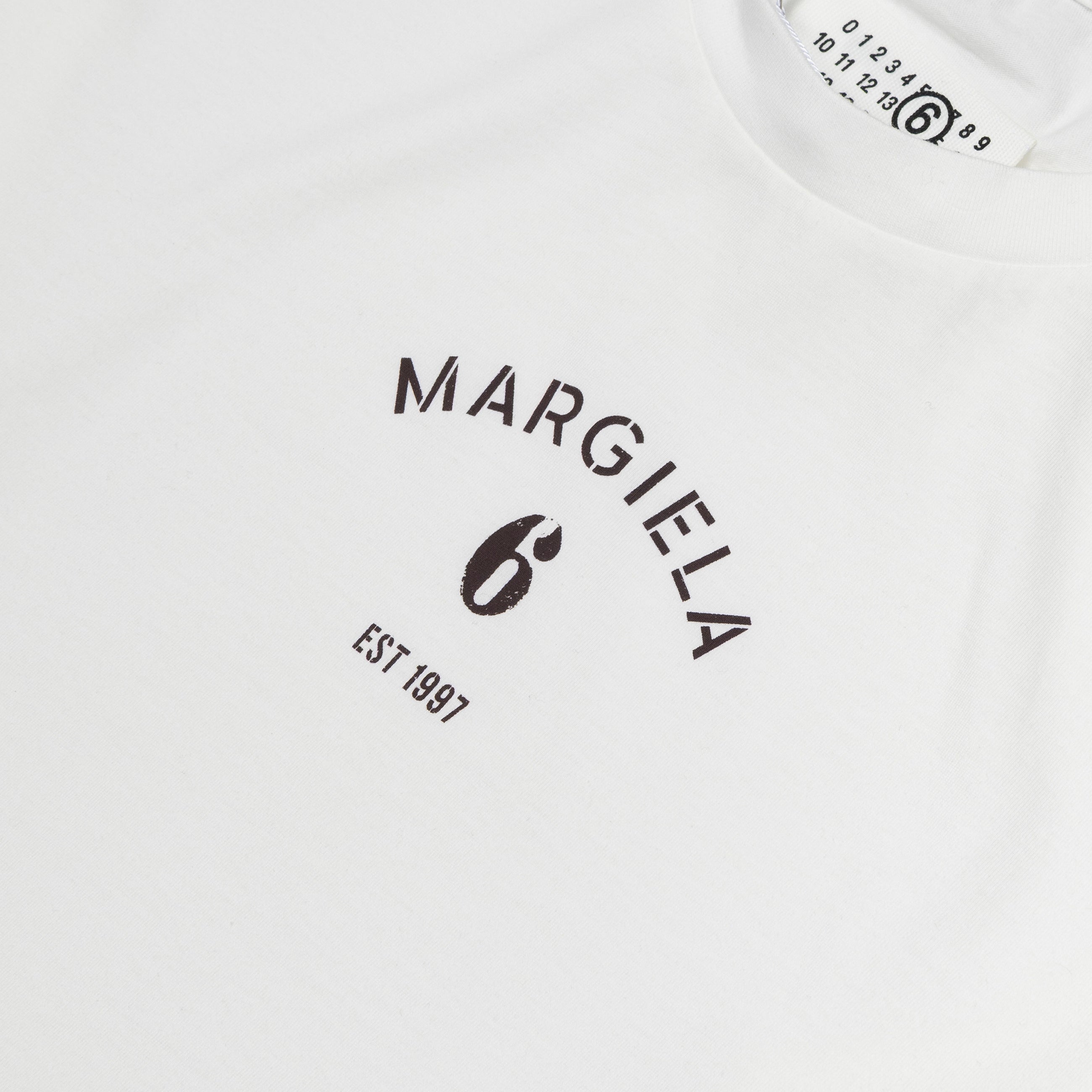 MM6 Maison Margiela Logo T-Shirt Cream