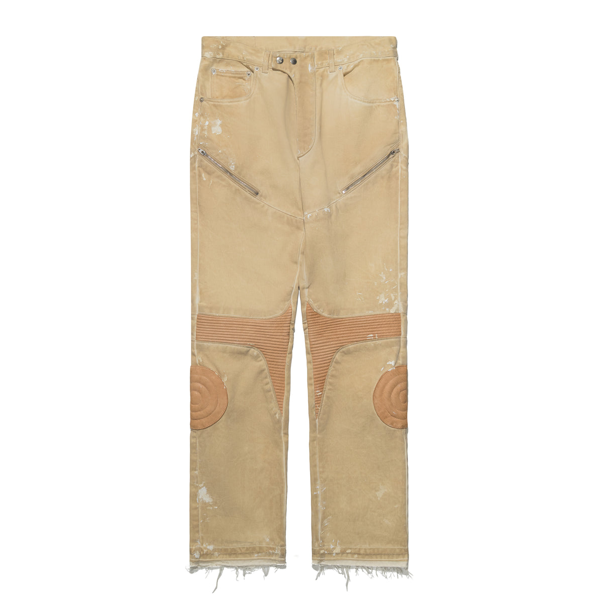 YOSSI CORP Leather Moto Pants Black