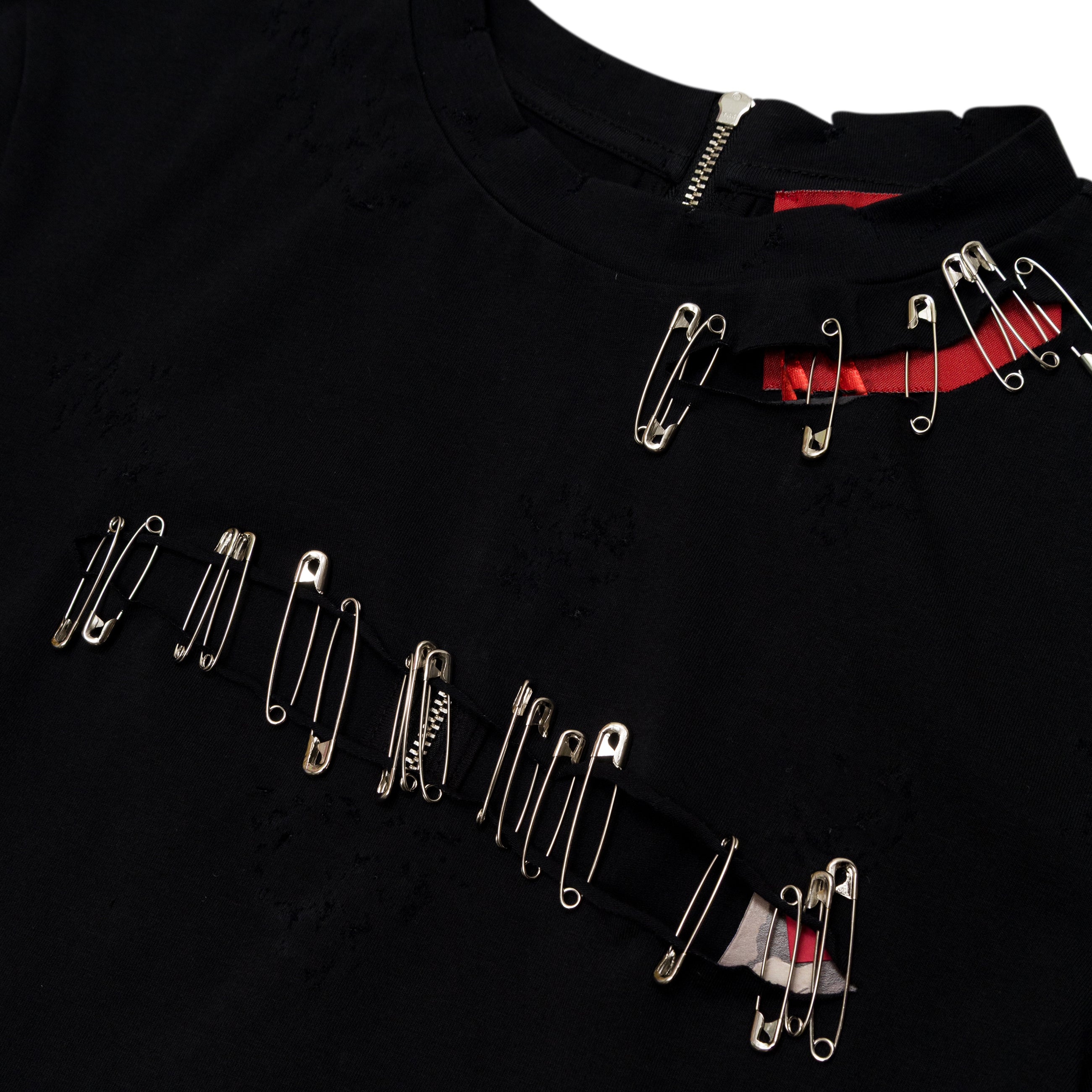 Dilara Findikoglu Safety Pin T-Shirt Black