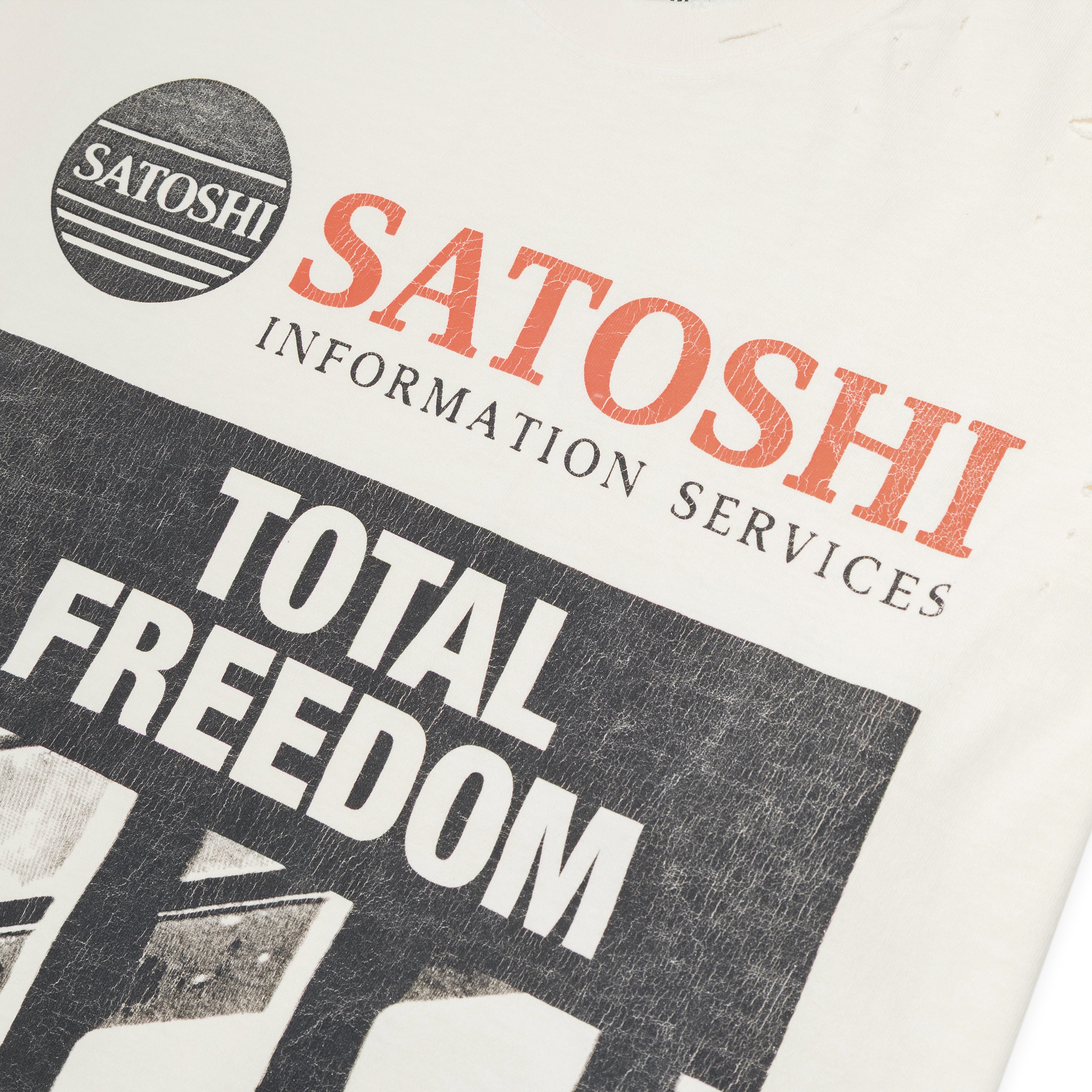 Satoshi Nakamoto Total Freedom Tee White