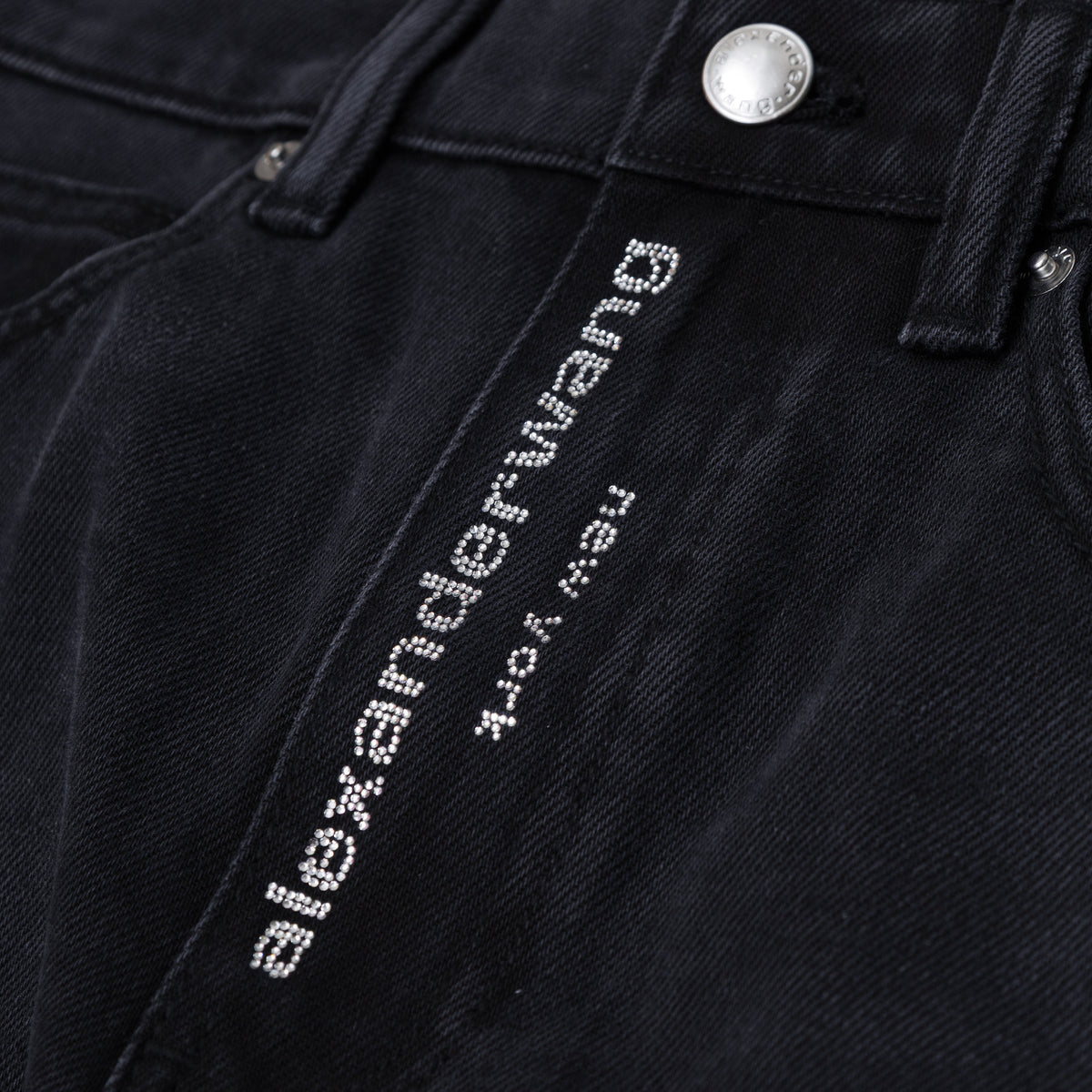 Alexander Wang Float Jean W/ Hotfix Logo Fly Black