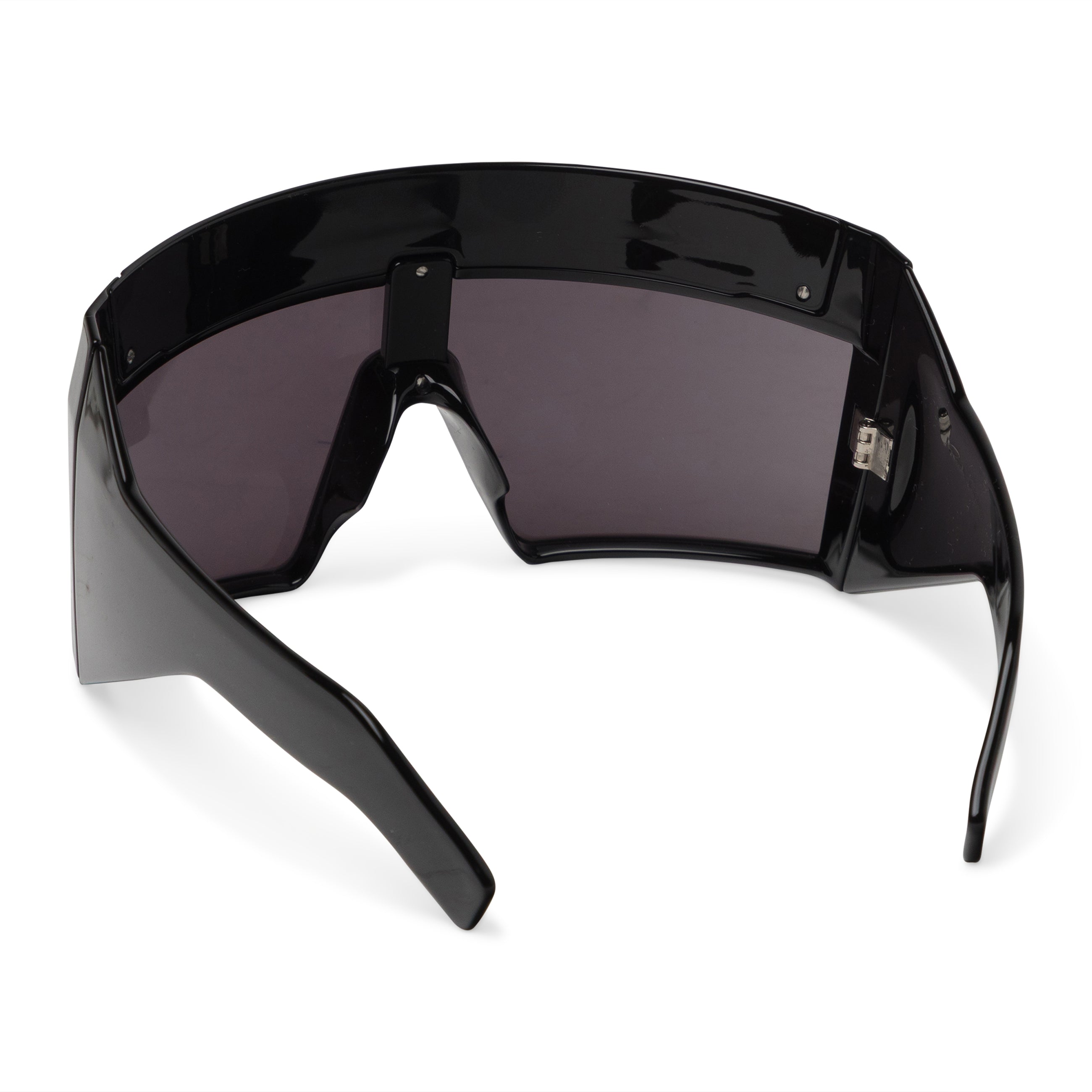 Rick Owens DRKSHDW Black Rev Shiny Sunglasses