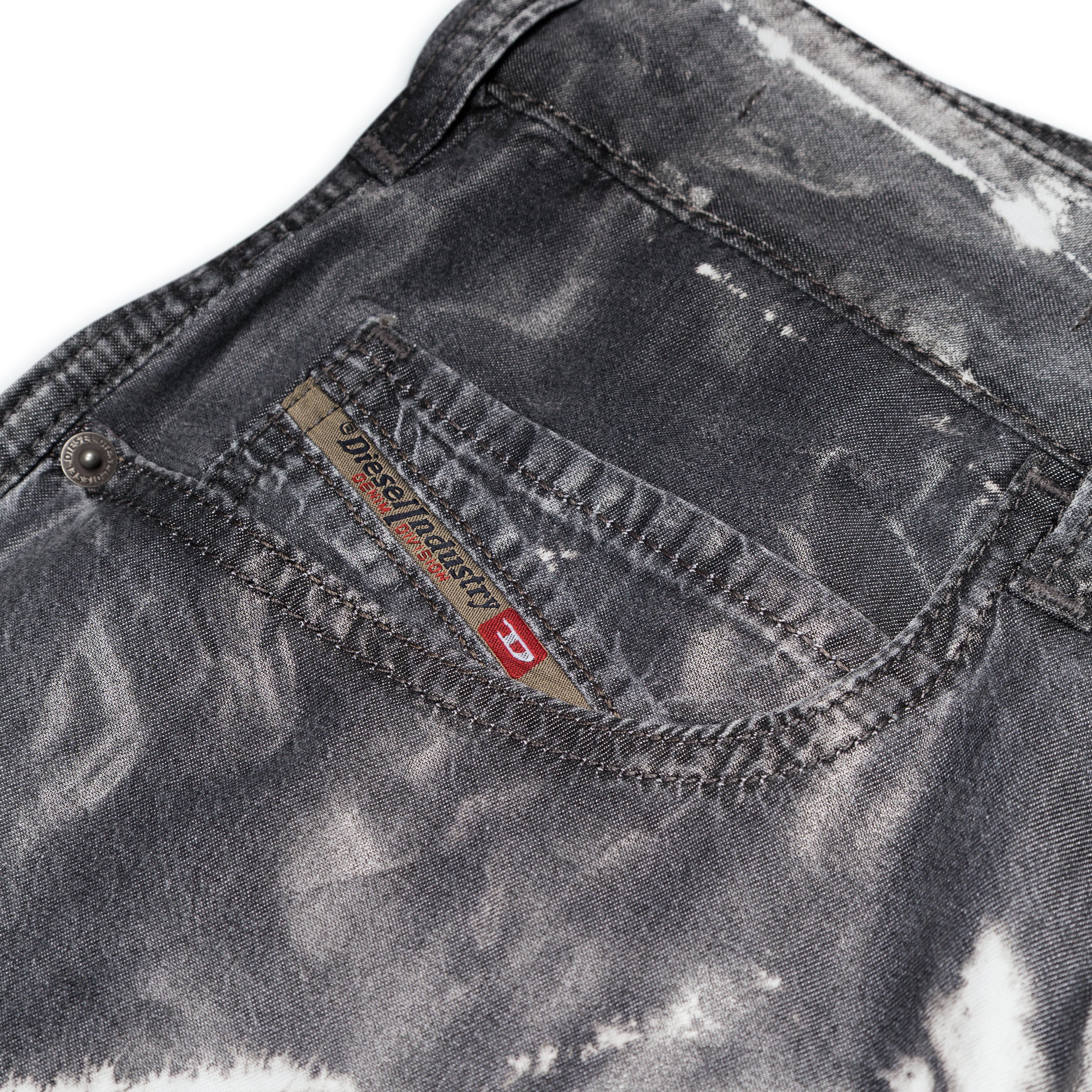 Diesel Printed Regular Leg Denim Grey