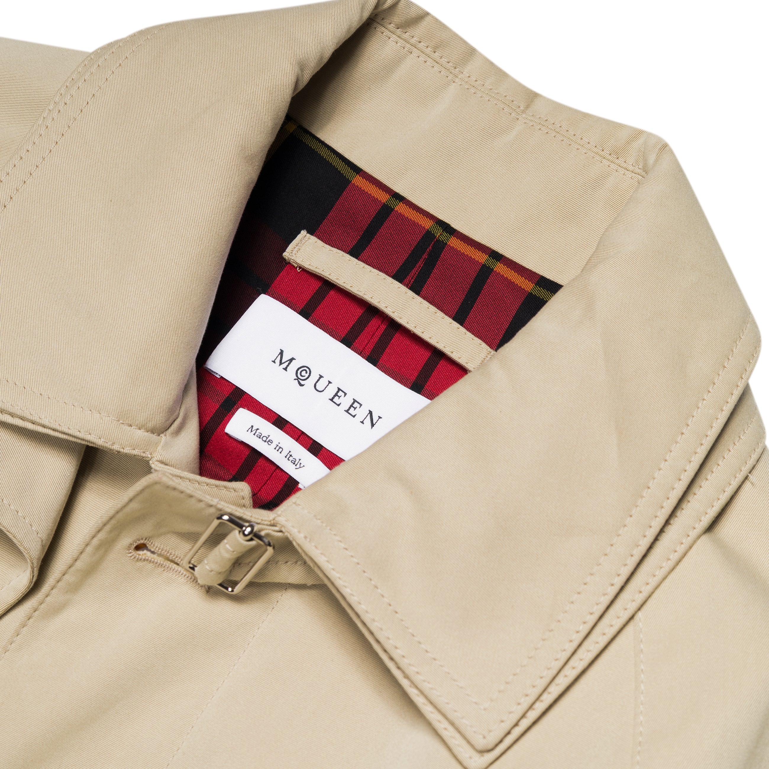 McQueen Belted Jacket Pale Beige