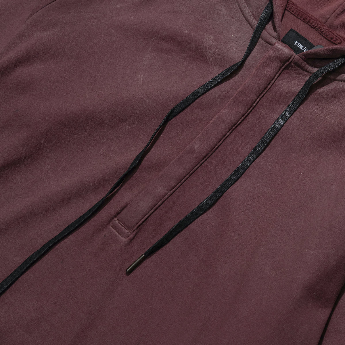 Cleioner Max Waxed Flighter Henley Hoodie Red
