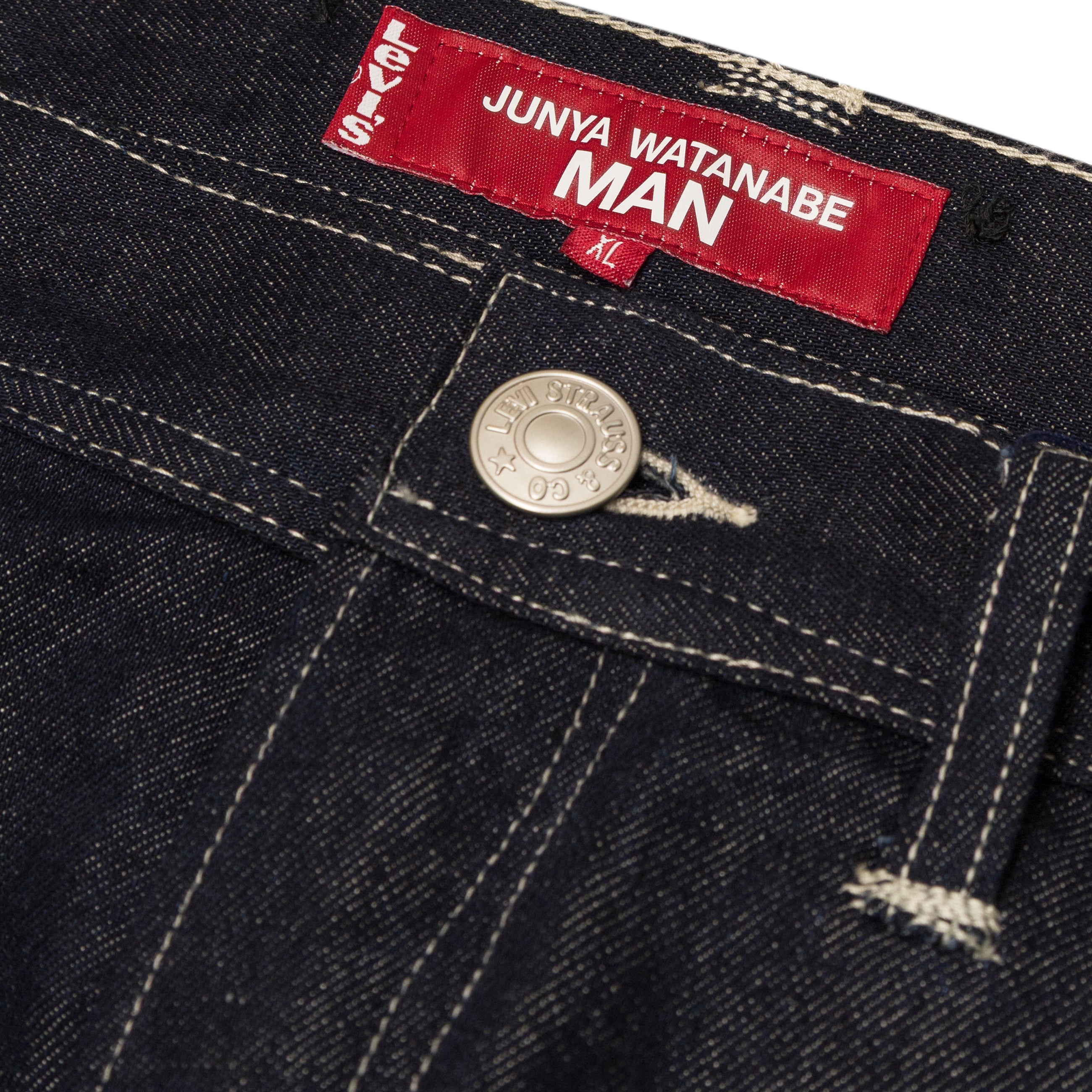 Junya Watanabe Man Linen Denim Trousers Blue
