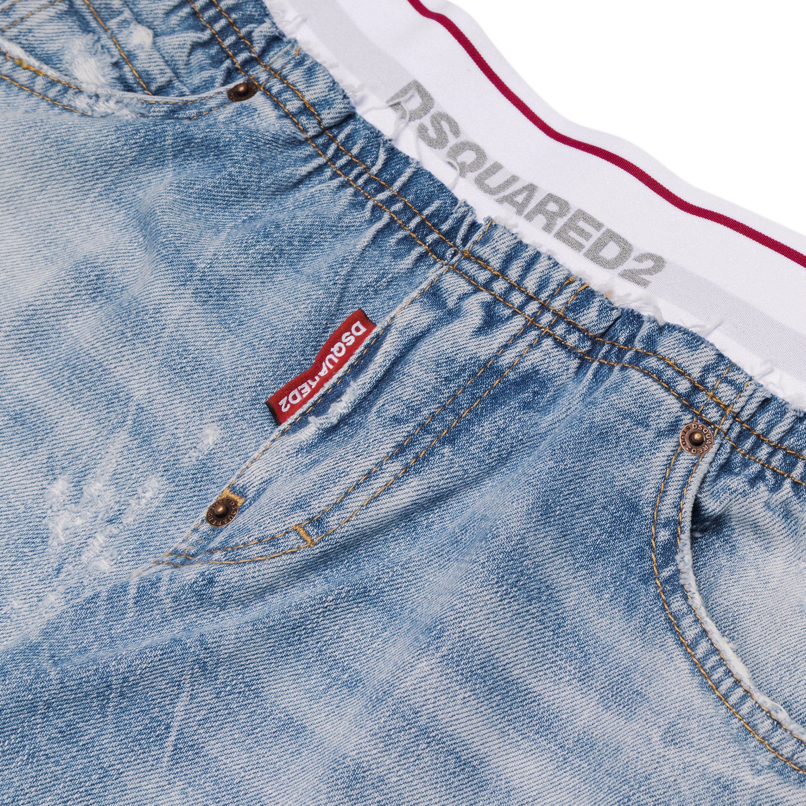 Dsquared2 Undle Loose Twst Jean Blue