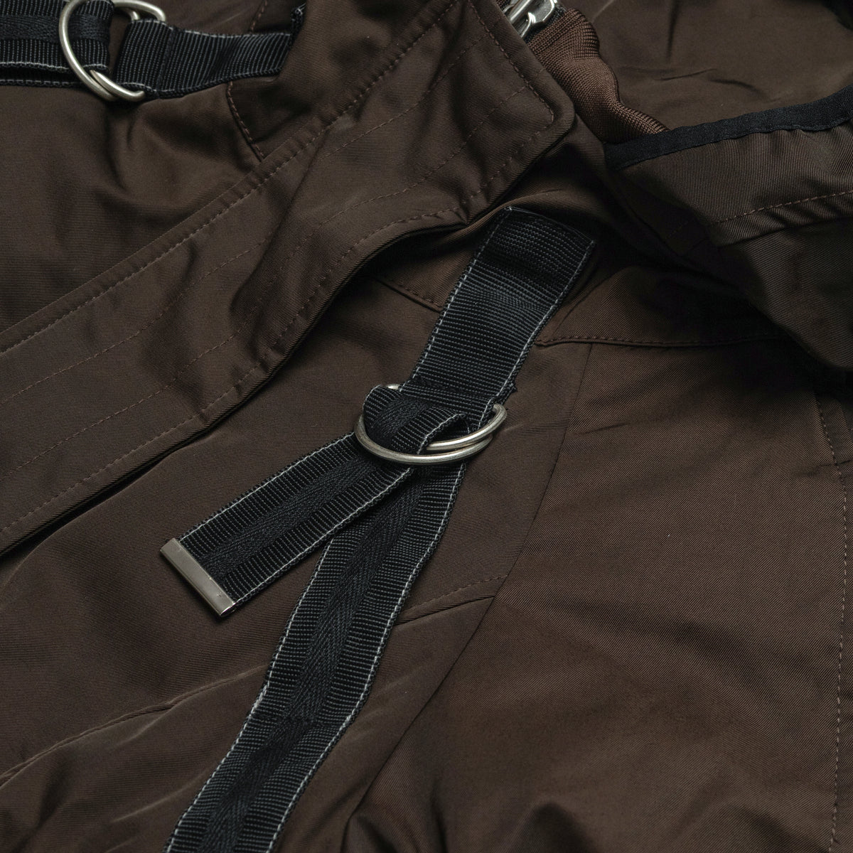 FFFPostalservice Bondage Flight Puffer Jacket Brown