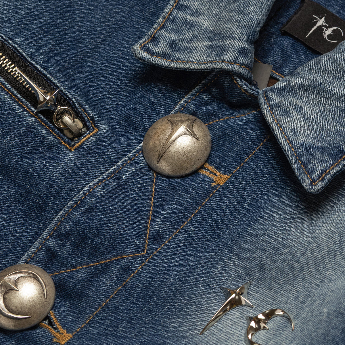 Thug Club Iron Steel Focus Denim Jacket Blue