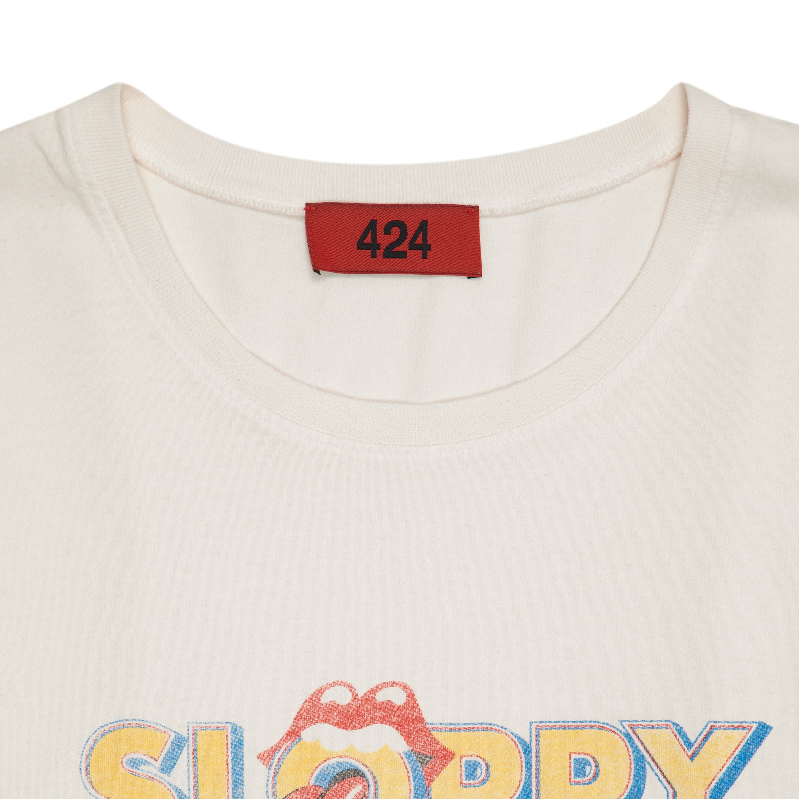 424 Sloppy Tee White - detail