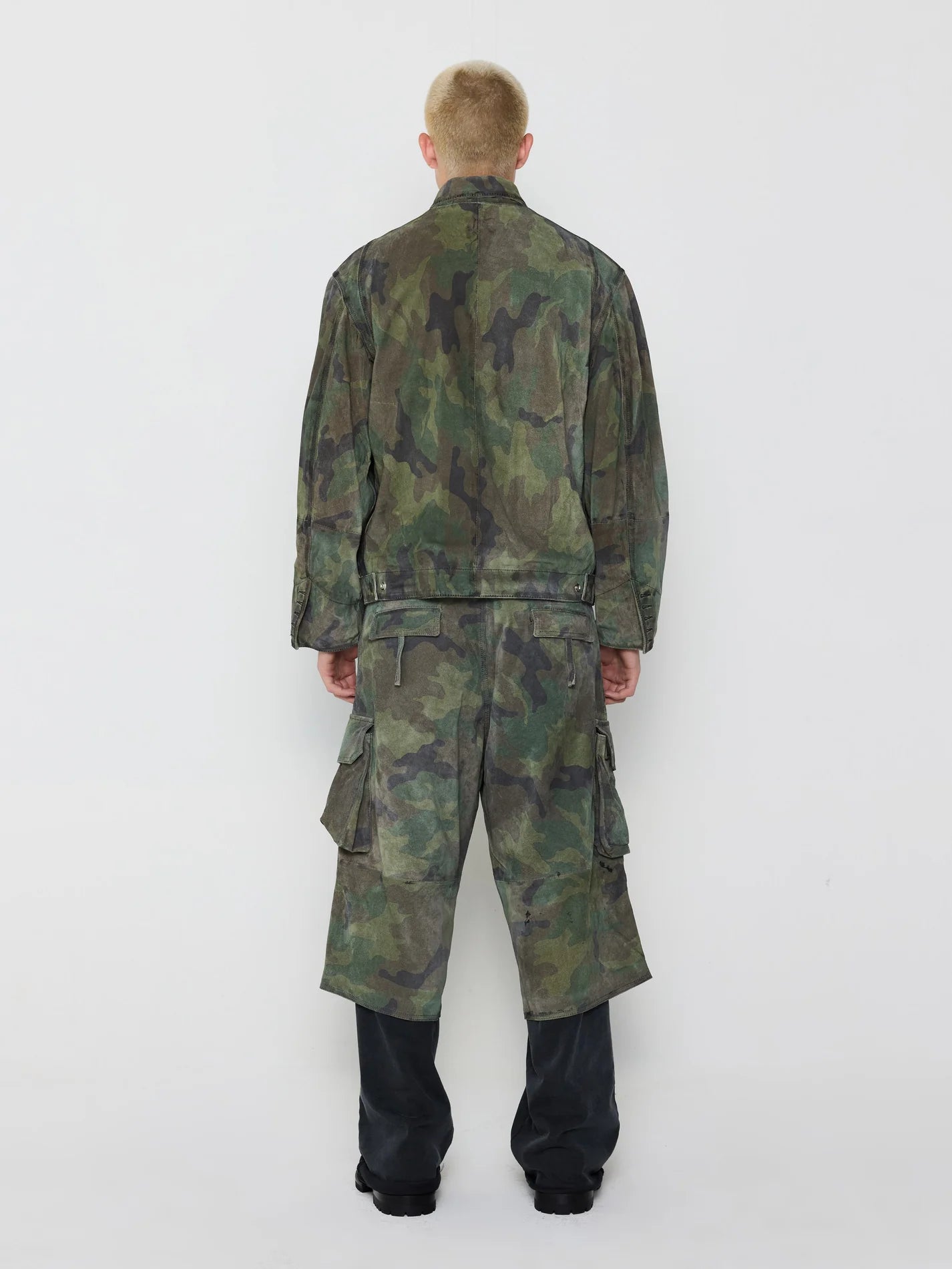 424 Suede Camo Jacket In Camouflage 8654