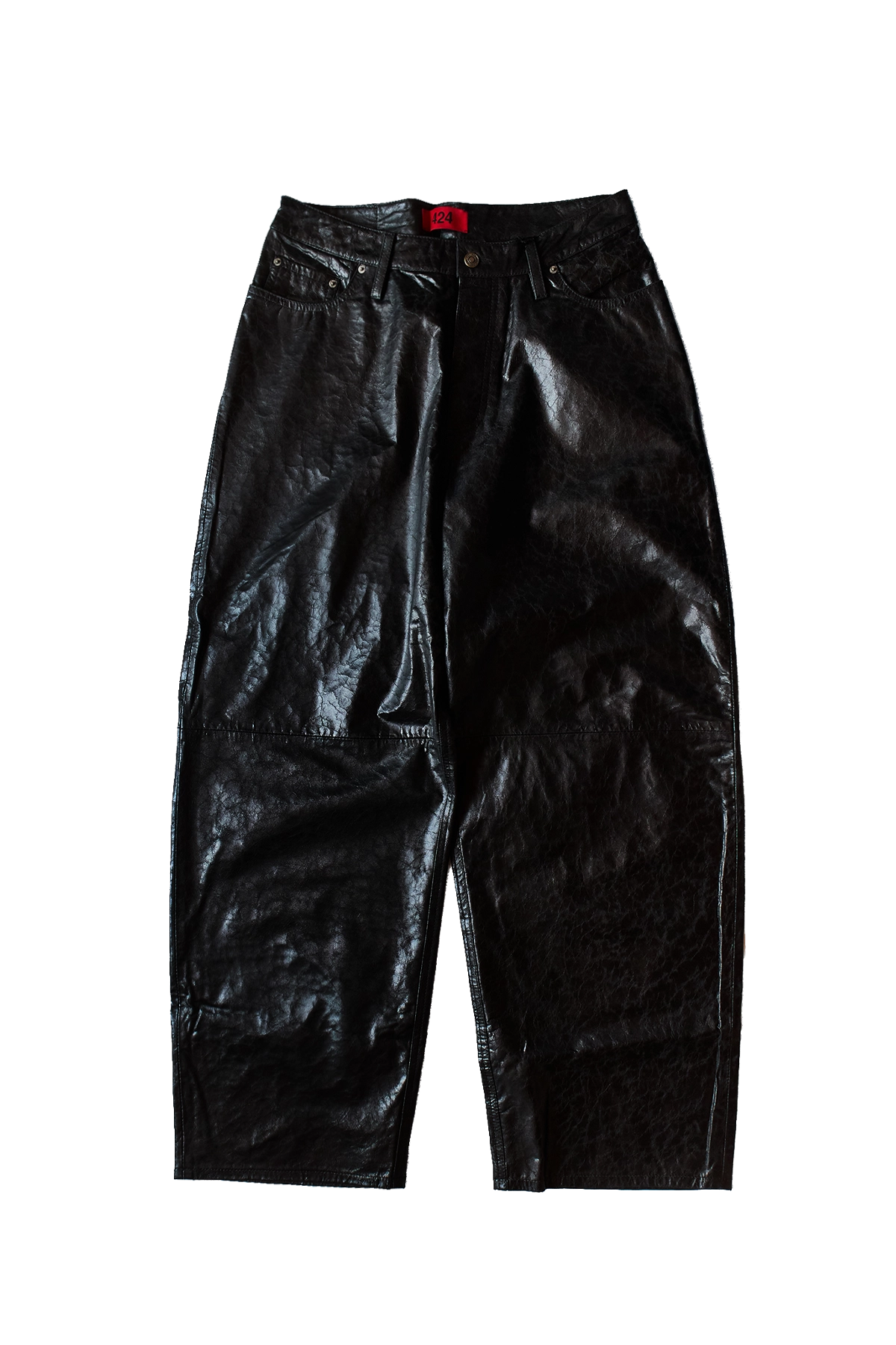 424 Big Daddy Leather Pant Black