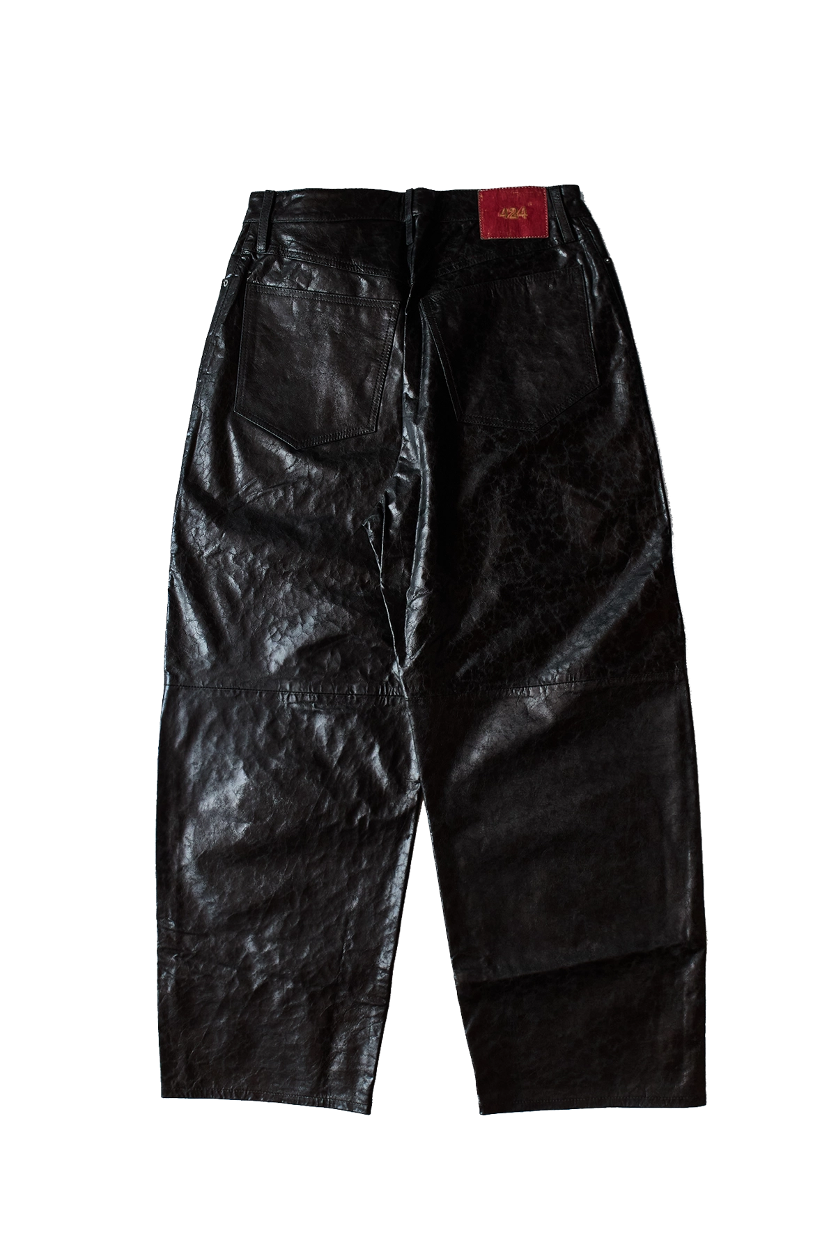 424 Big Daddy Leather Pant Black 1