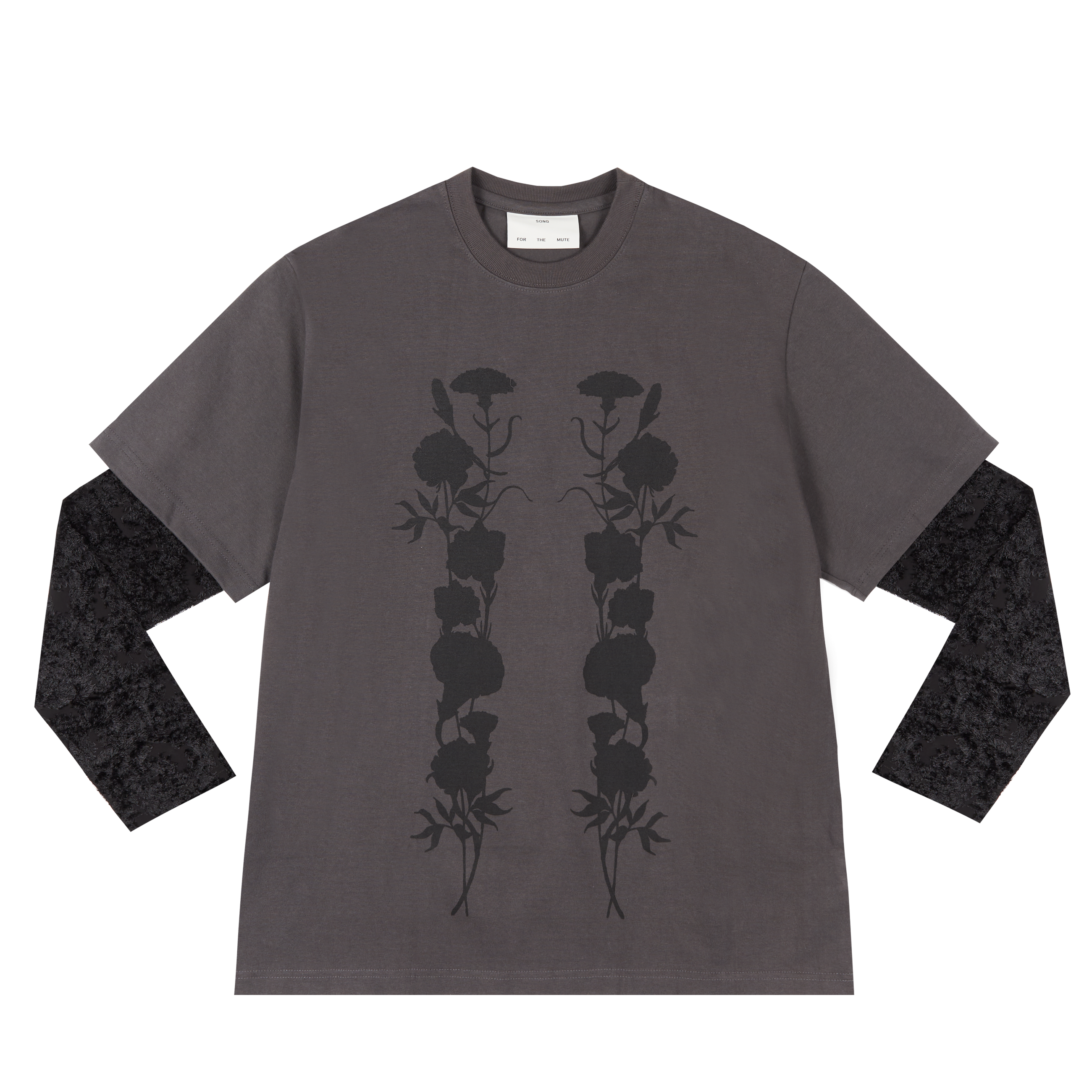 Song For The Mute "Black Foliage" Double Layered Tee T-Shirt Black 6131