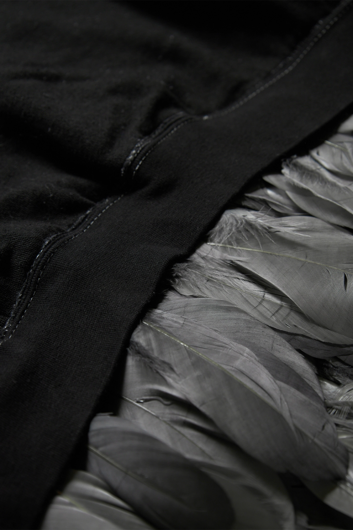 4Sdesigns Feather Trim Hoody Black 2