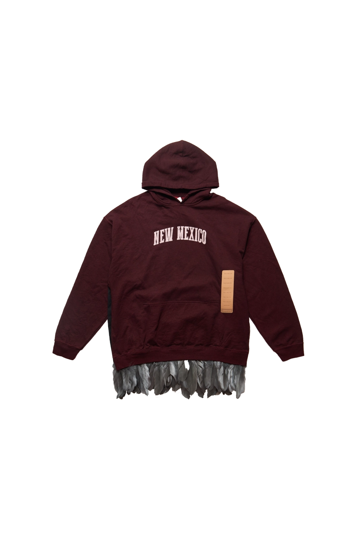 4Sdesigns New Mexico Feather Trim Hoody Burgundy