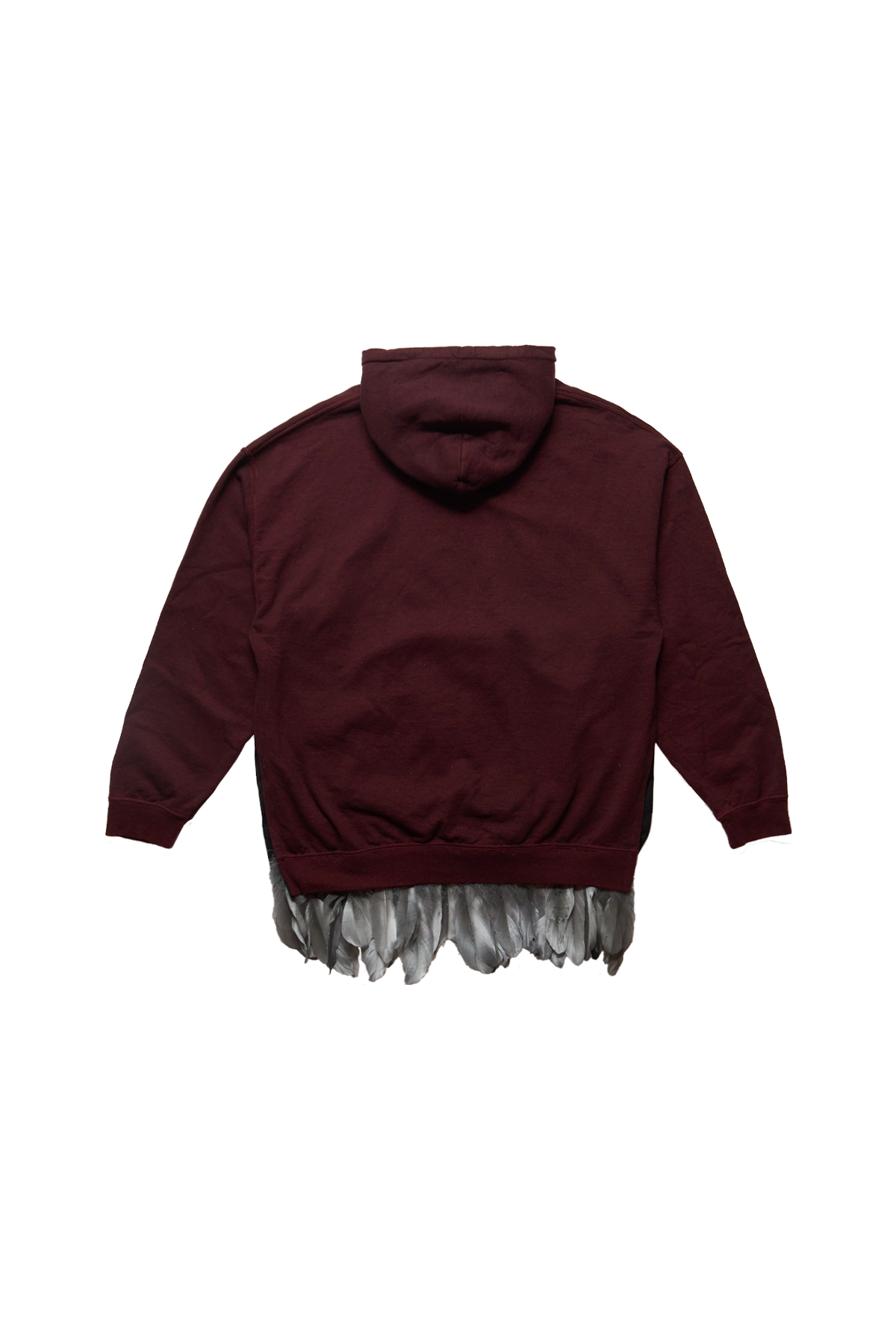 4Sdesigns New Mexico Feather Trim Hoody Burgundy 1