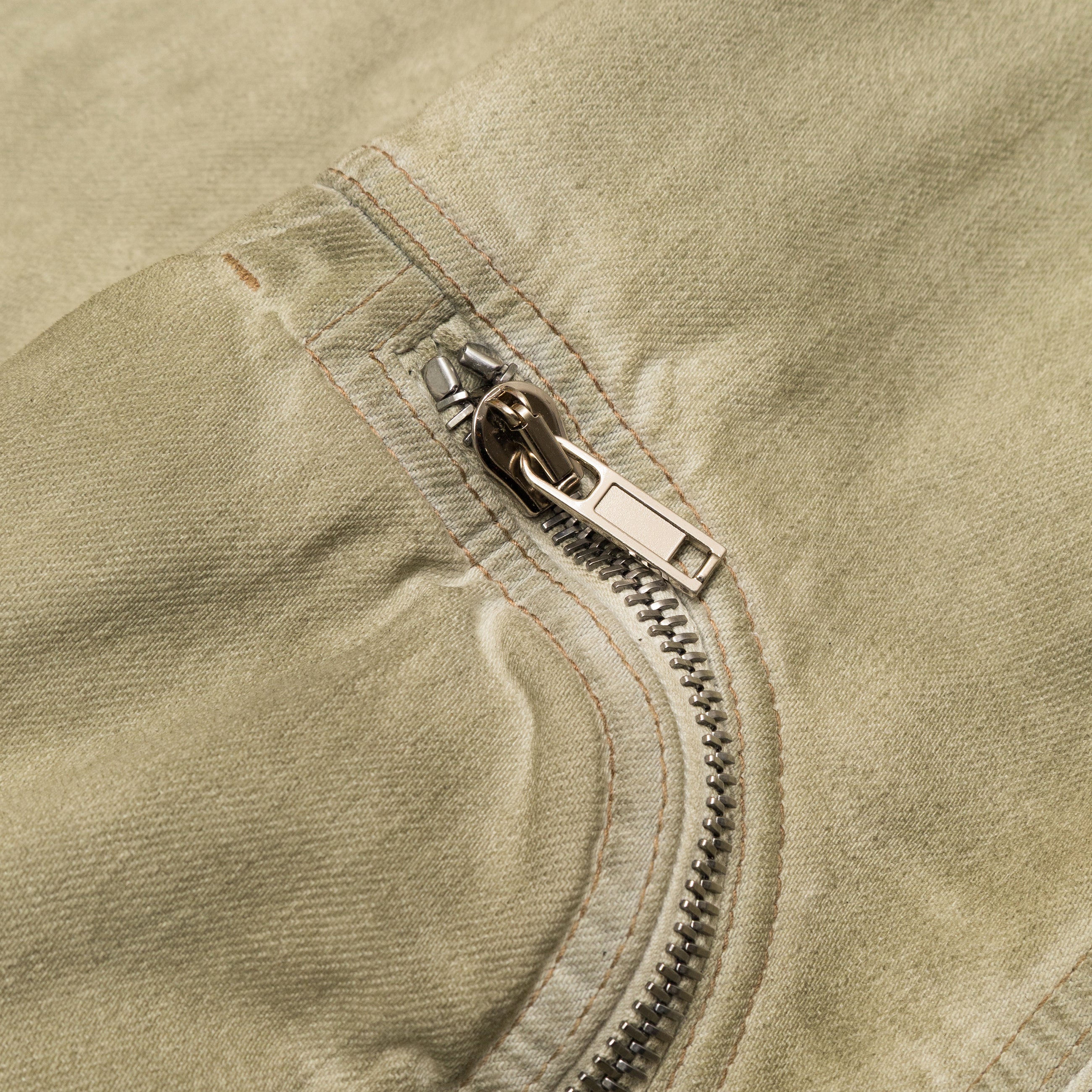 Rick Owens DRKSHDW Bauhaus Flight Denim Bomber Beige