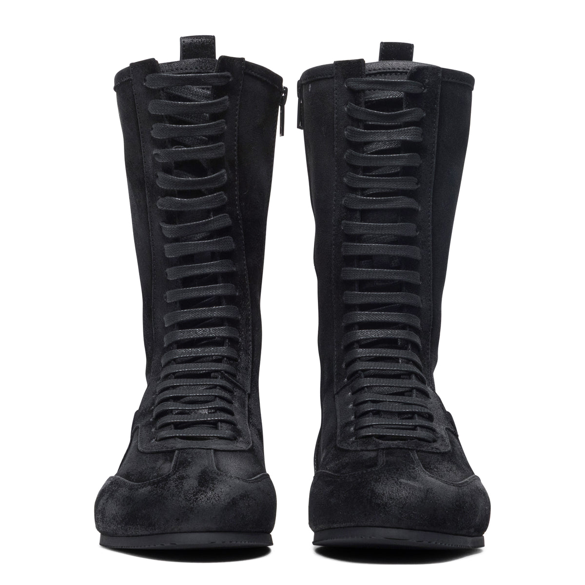 Ann Demeulemeester High-Top Boxing Sneakers Black