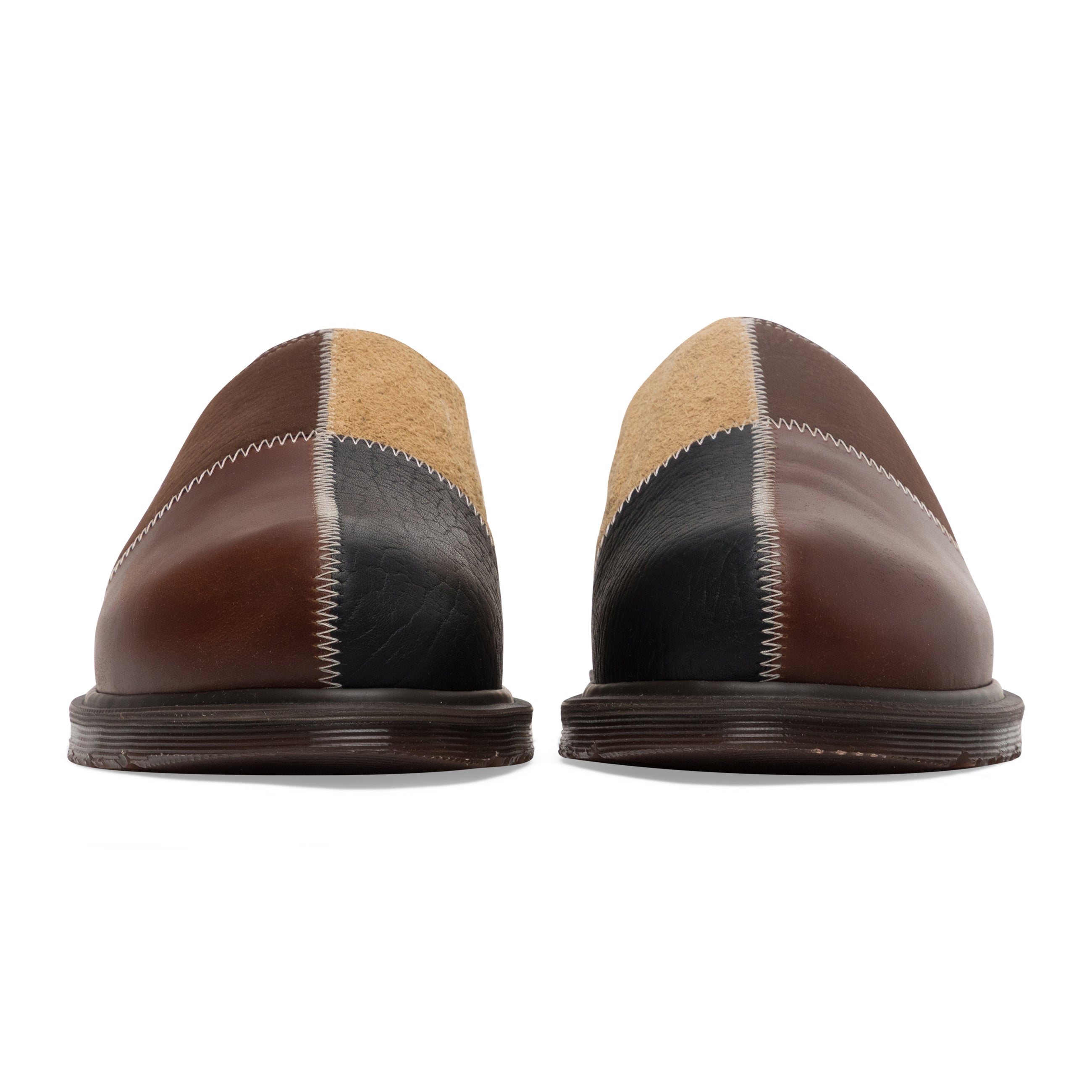 Dr. Martens Hairy Suede + Milled Nubuck San Mule Pw Sand + Butterscotch