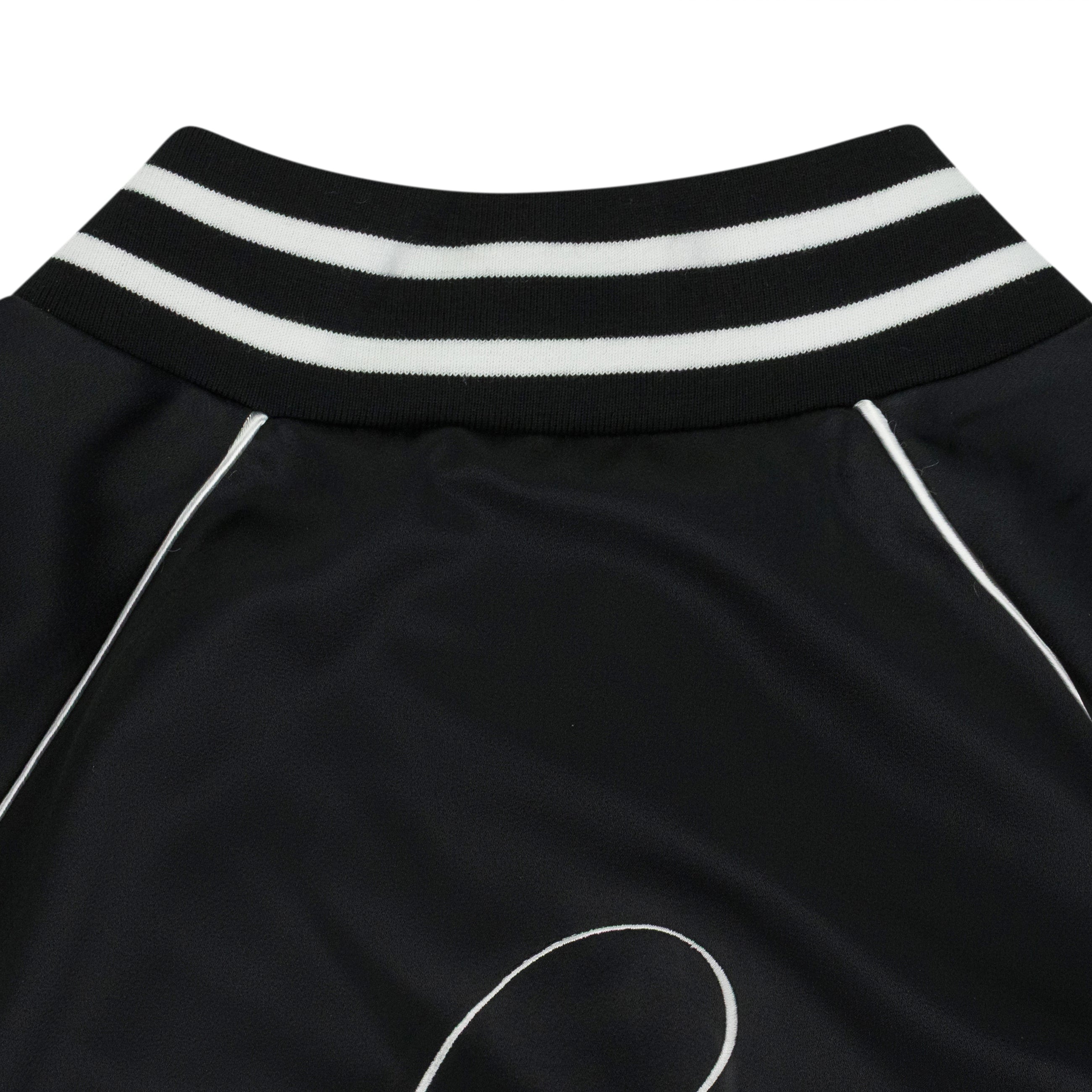 Ann Demeulemeester Esko Slim Fit Raglan Bomber With "Dreams" Embroidery On Back Black