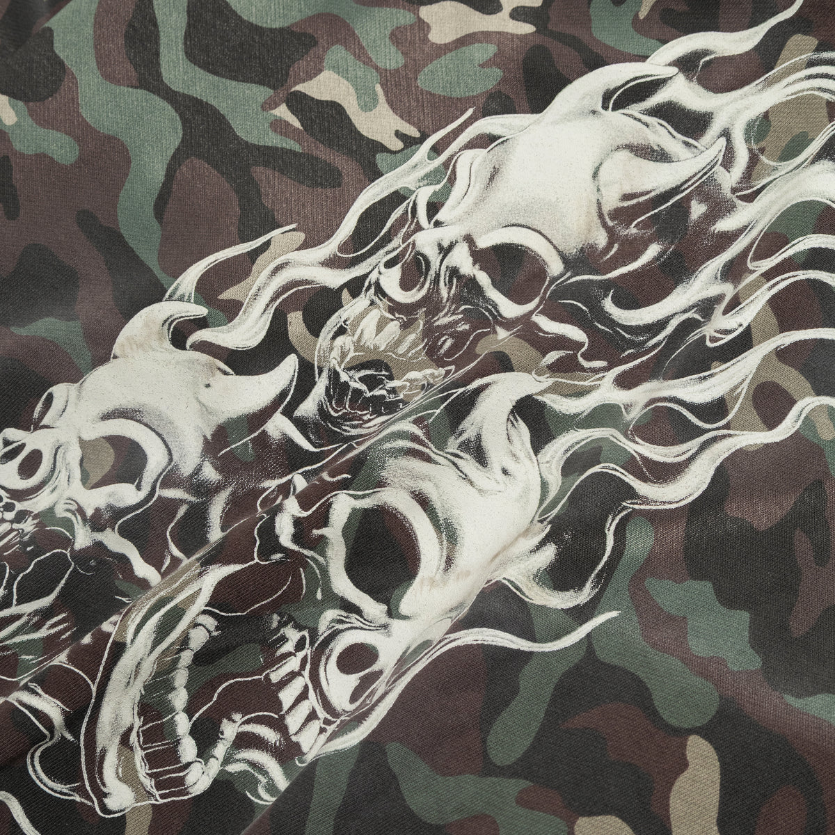 Thug Club Hotheaded Riding Skull Hoodie Camo