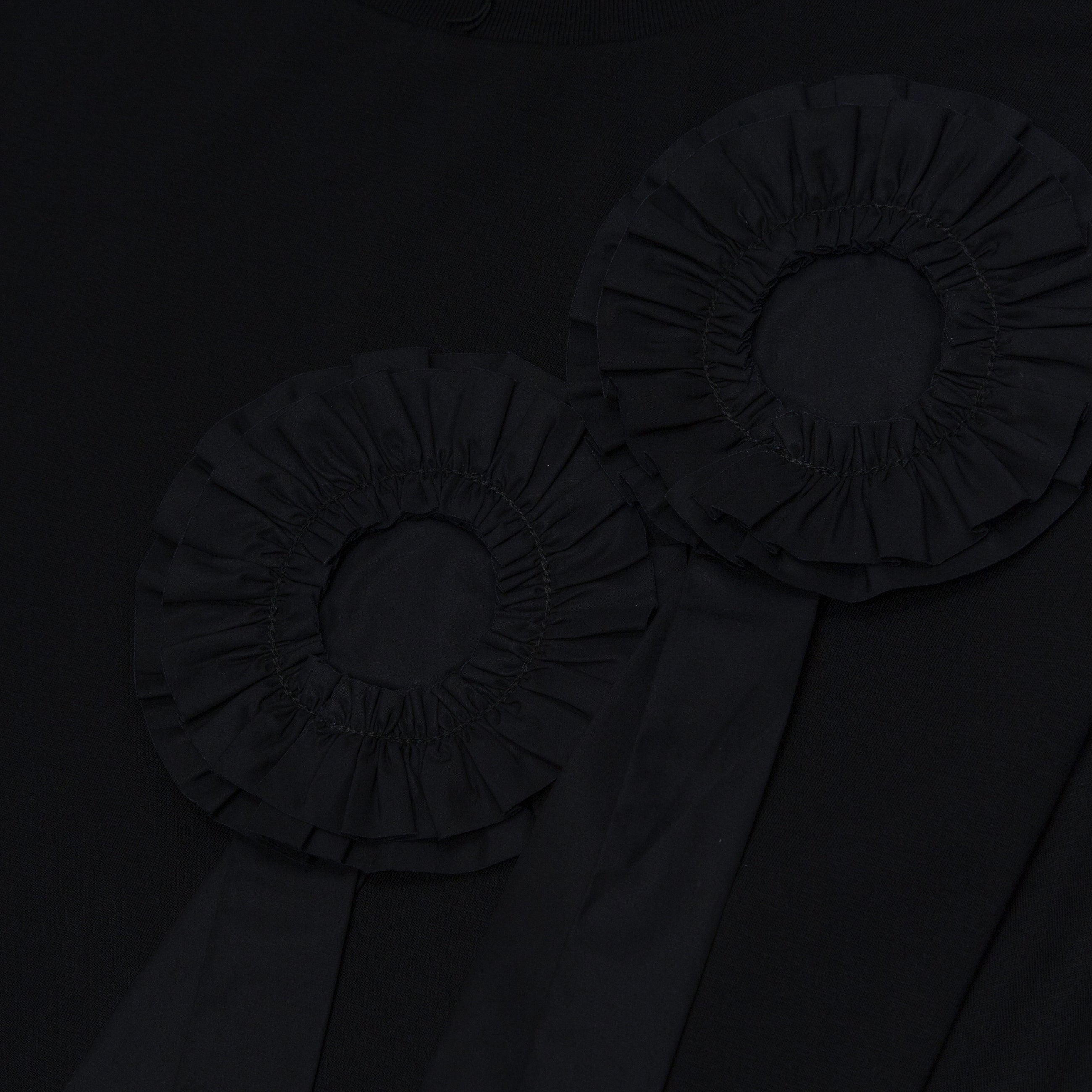 Simone Rocha Ruffle Rosette Boxy T-Shirt Black