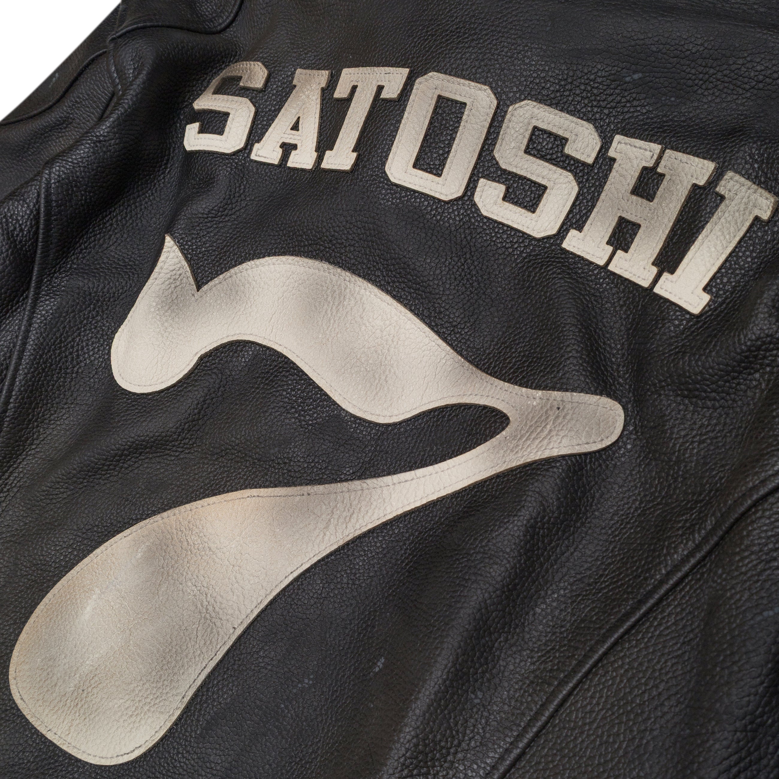 Satoshi Nakamoto Truck Stop Leather Jacket Black