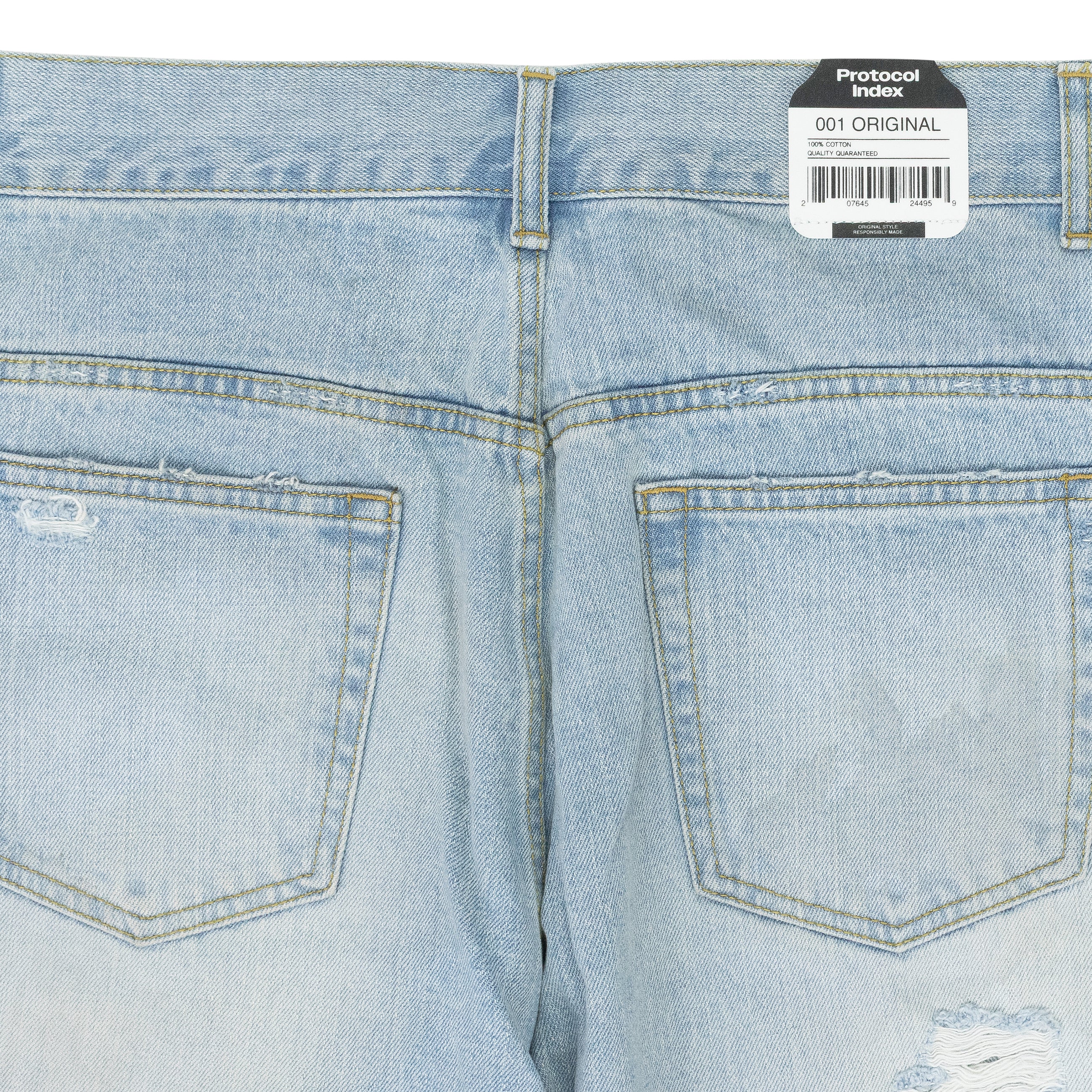 Protocol Index Blue Double Closure Flared Denim