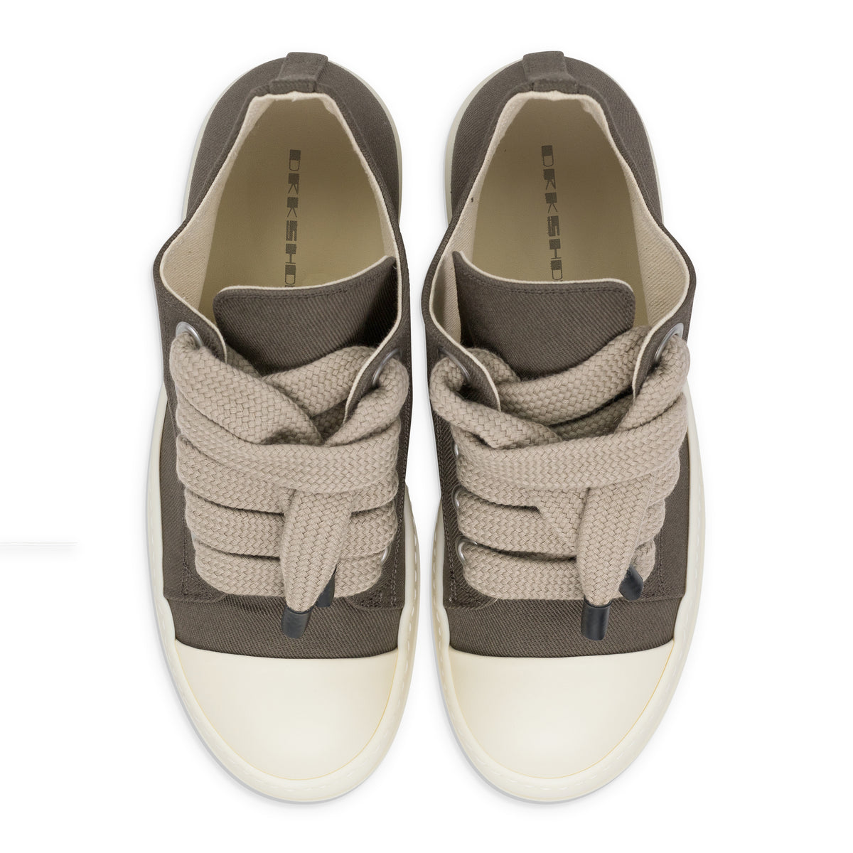 Rick Owens DRKSHDW Jumbolace Low Sneaks Dust/Milk/Milk
