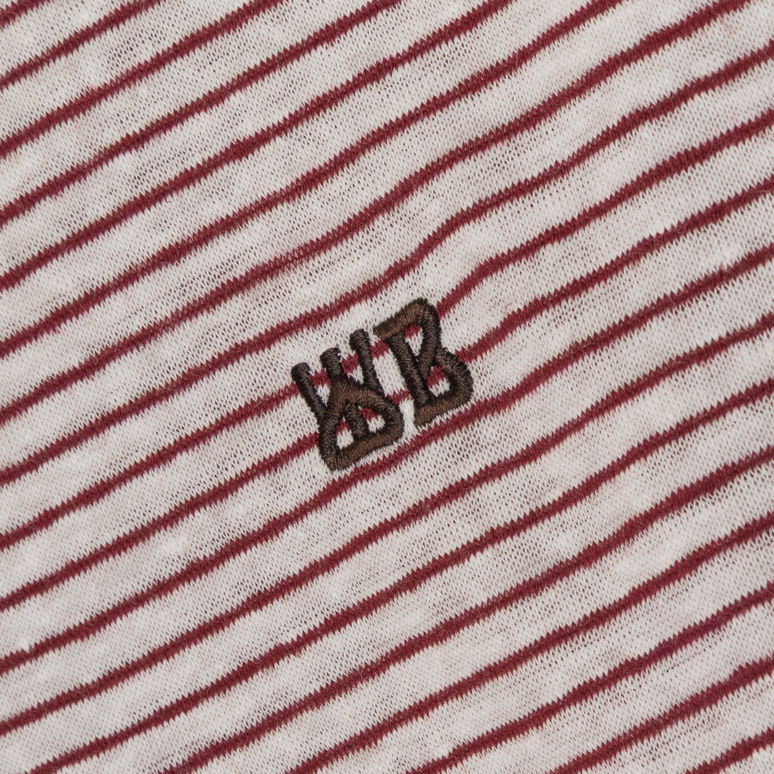 Wales Bonner Bask Polo Ivory/Wine