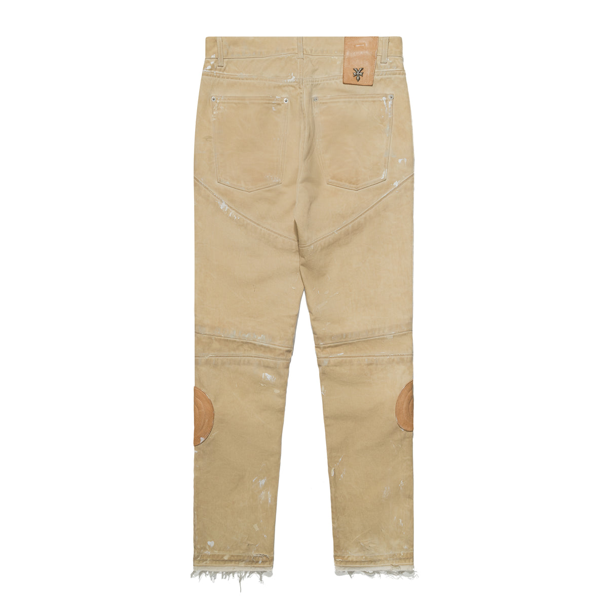 YOSSI CORP Leather Moto Pants Black