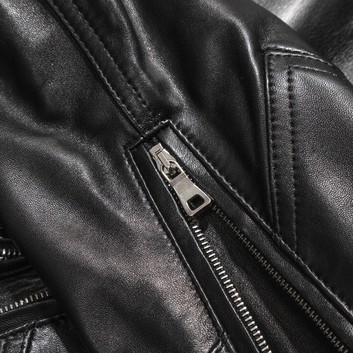 YOSSI CORP Western Leather Jacket Black