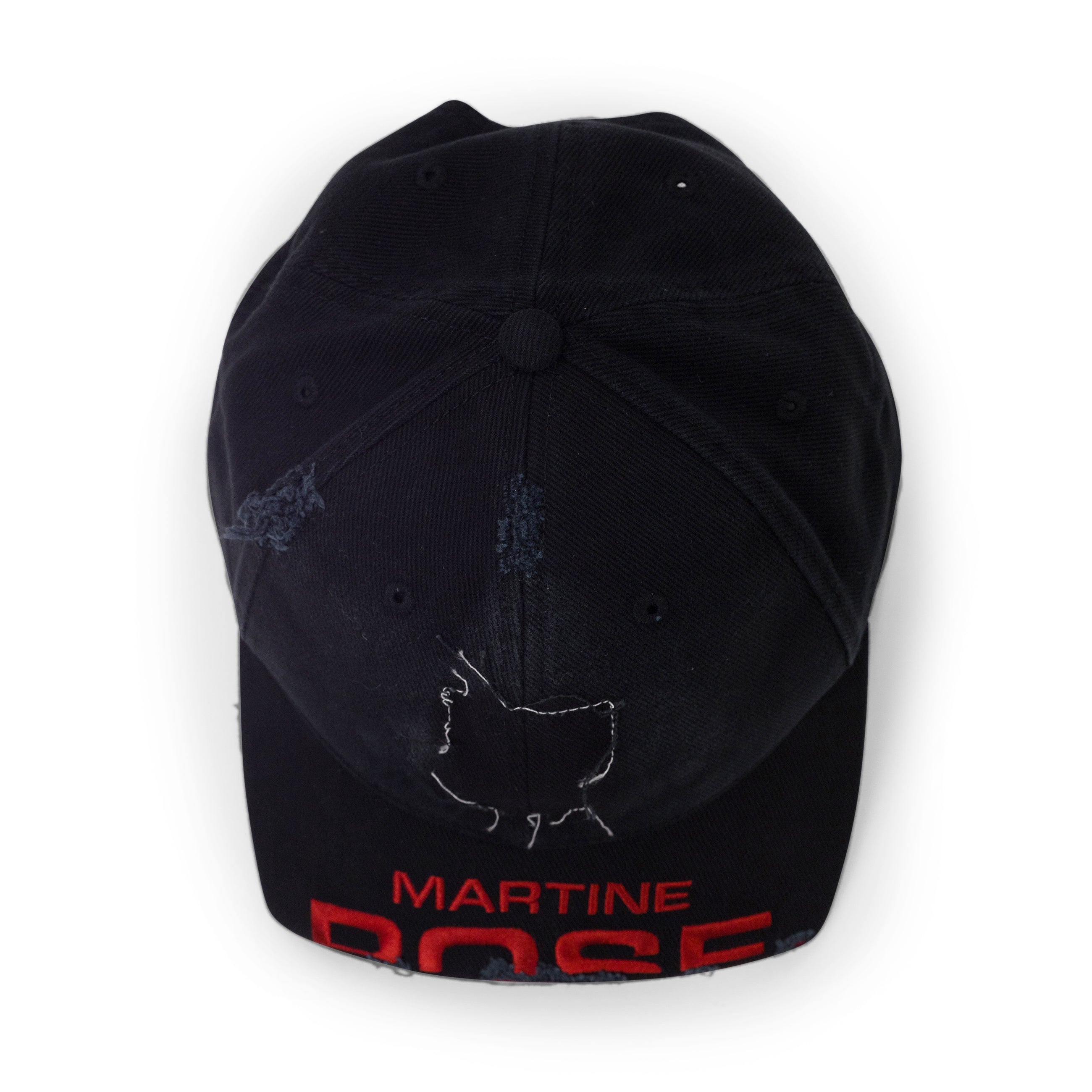 Martine Rose Cut Peak Cap Black