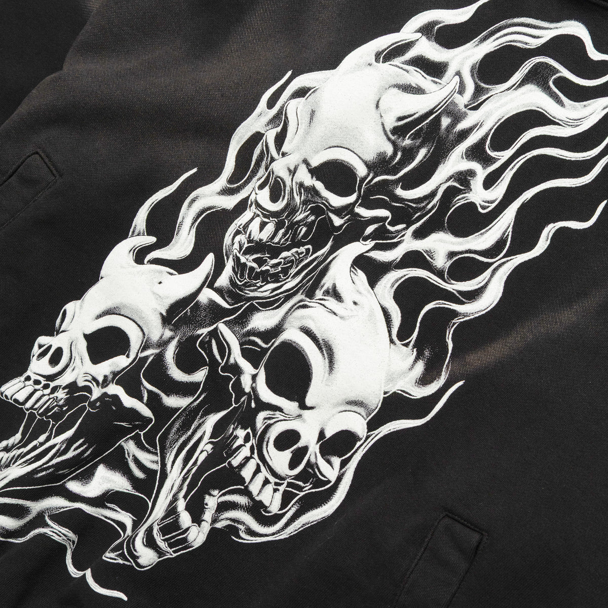 Thug Club Hotheaded Riding Skull Hoodie Black