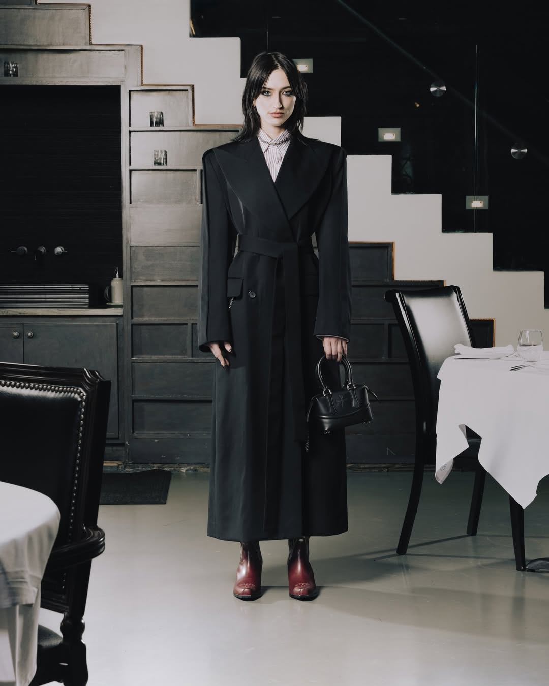 A person wearing incredibly styled clothes from ESSX NYC