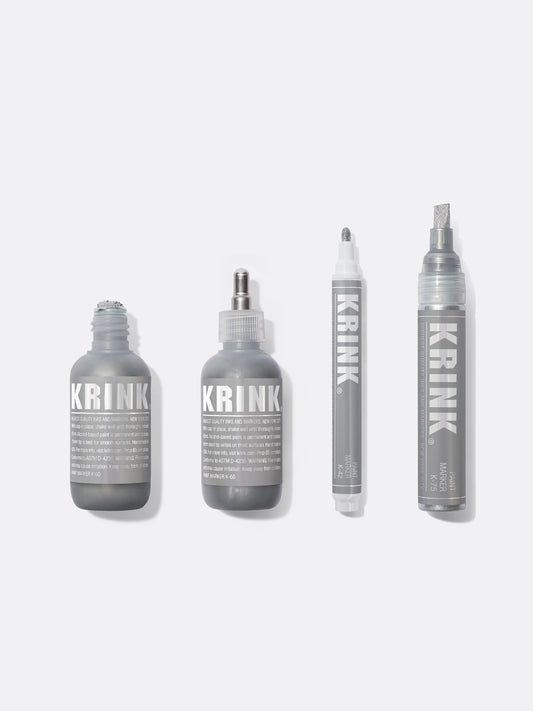 Silver Set: K-42, K-60, K-66, and K-75 Silver paint markers