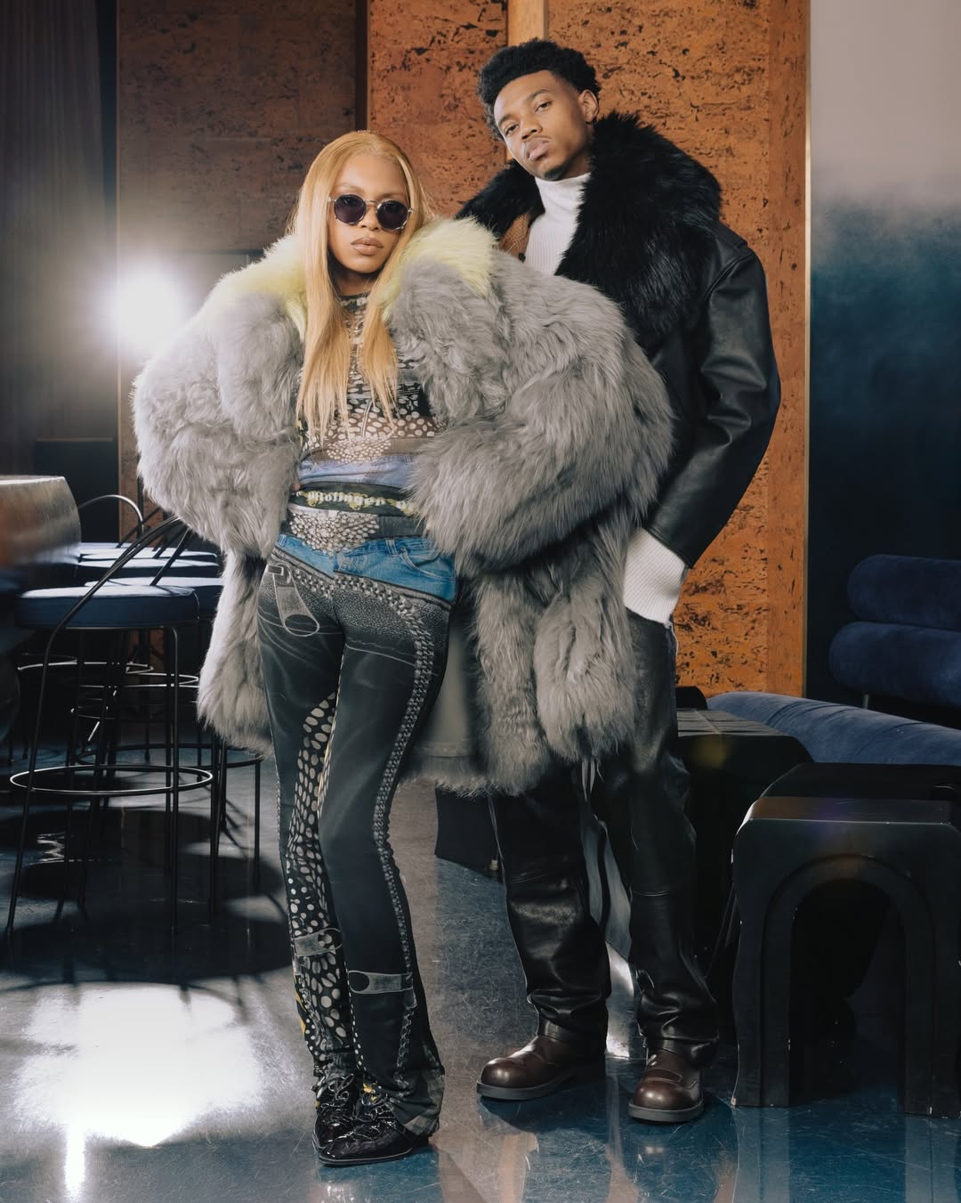 A person wearing incredibly styled clothes from ESSX NYC