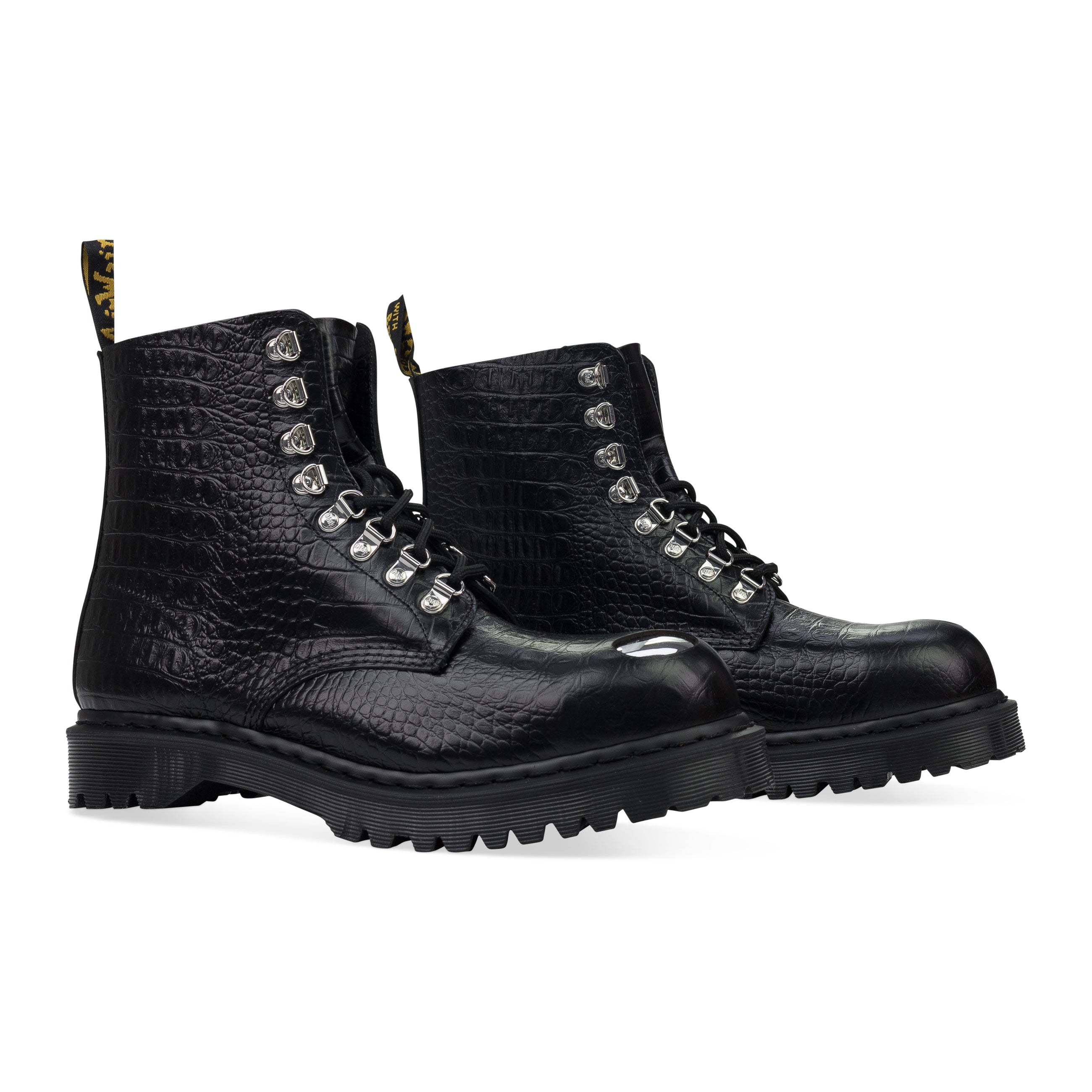 Dr. Martens Analine Croc Emboss 1460 Pascal Black