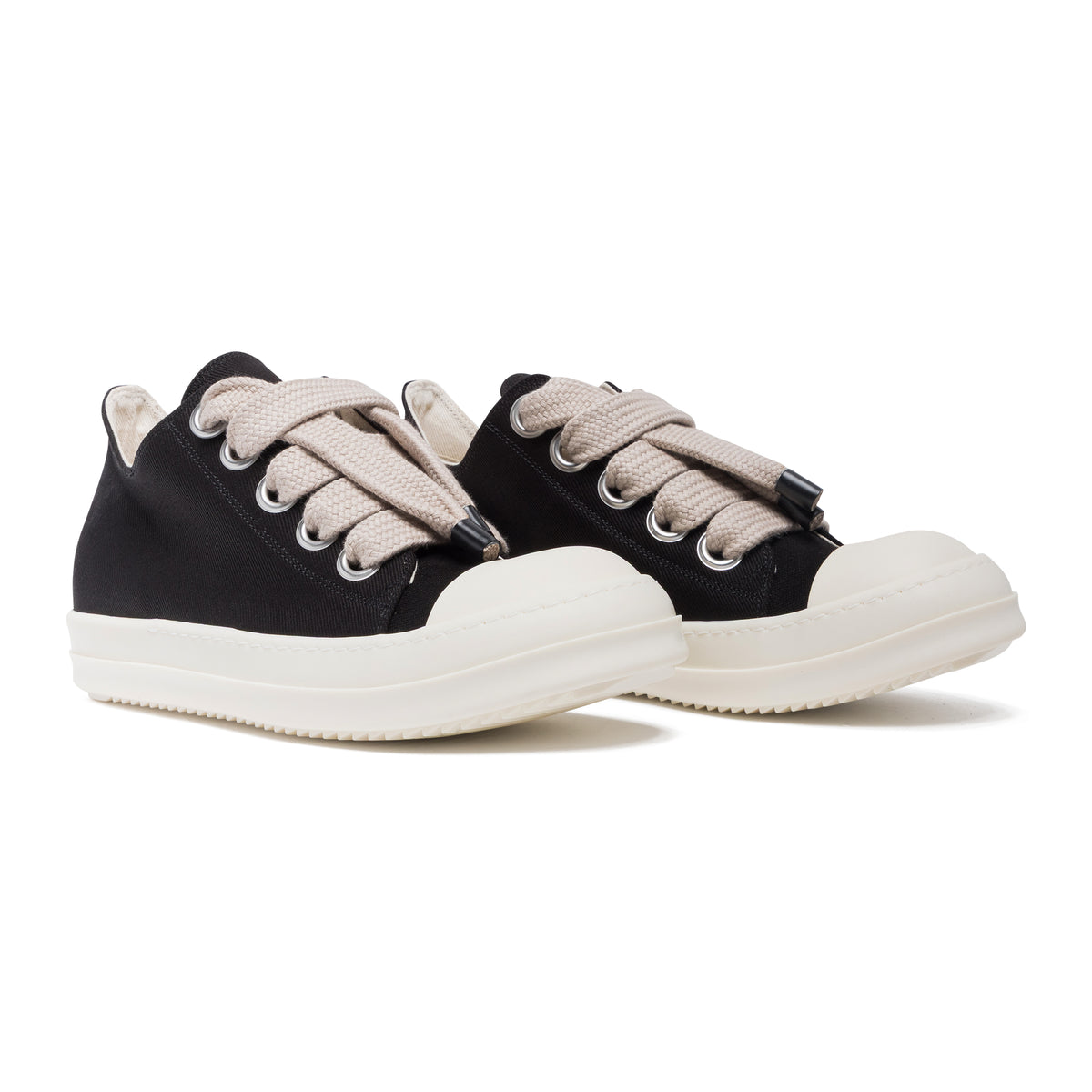 Rick Owens DRKSHDW Jumbolace Low Sneaks Black/Milk/Milk