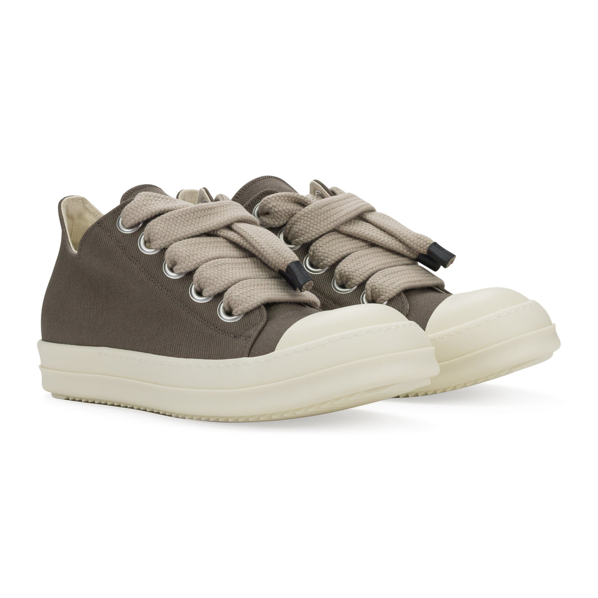 Rick Owens DRKSHDW Jumbolace Low Sneaks Dust/Milk/Milk
