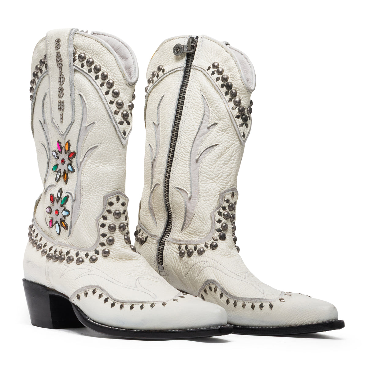 Satoshi Nakamoto Scar Tissue Cowboy Boot White