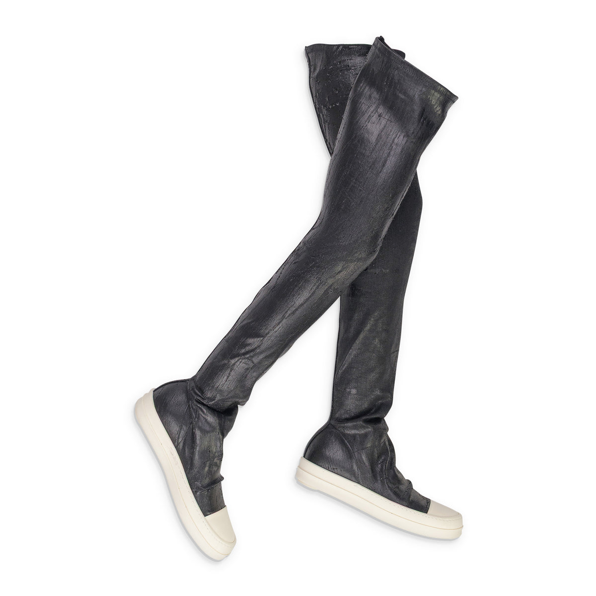 Rick Owens DRKSHDW High Sock Sneaks Black/Milk/Milk